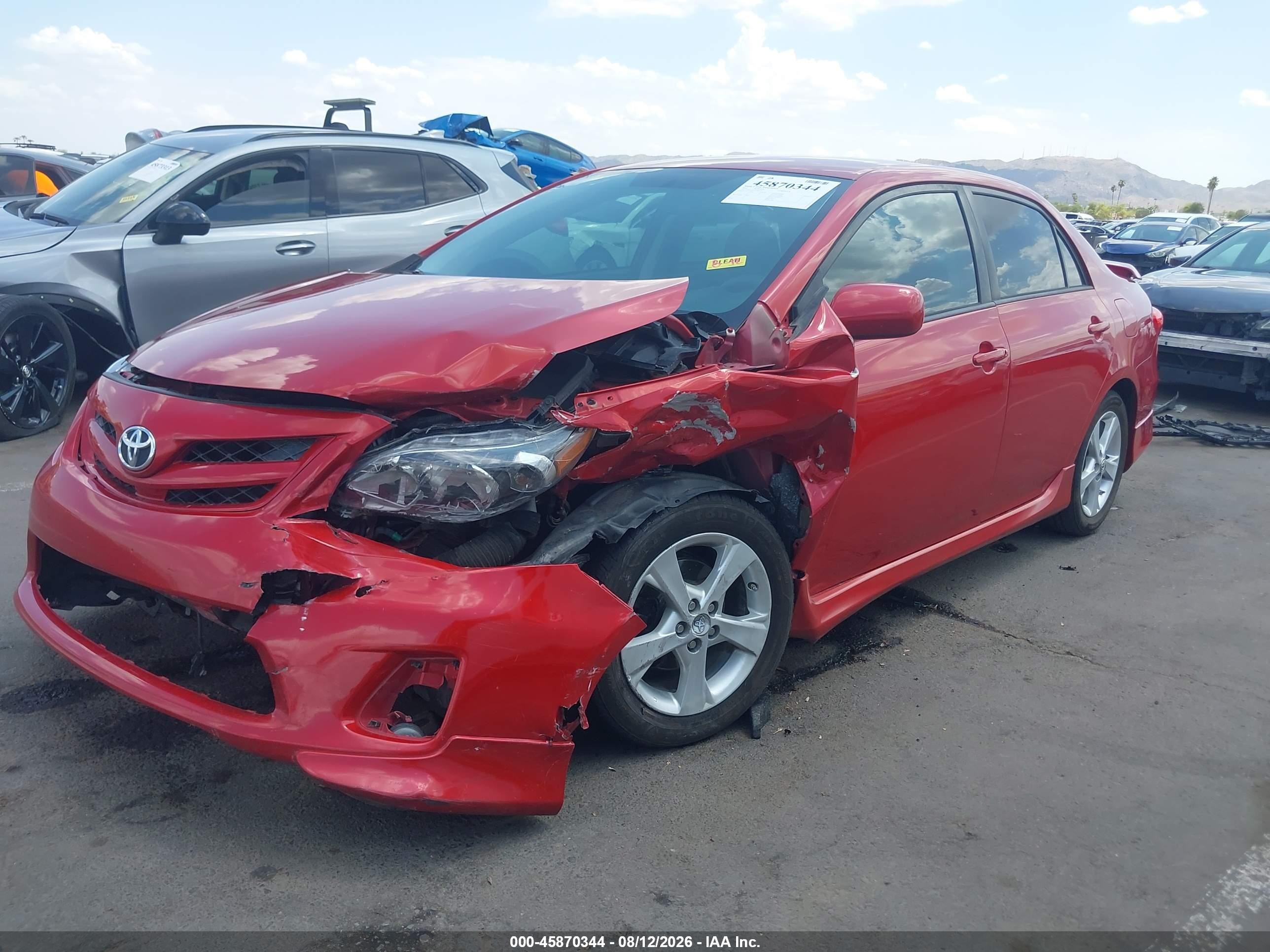 2012 Toyota Corolla S Red vin: 5YFBU4EE7CP035718
