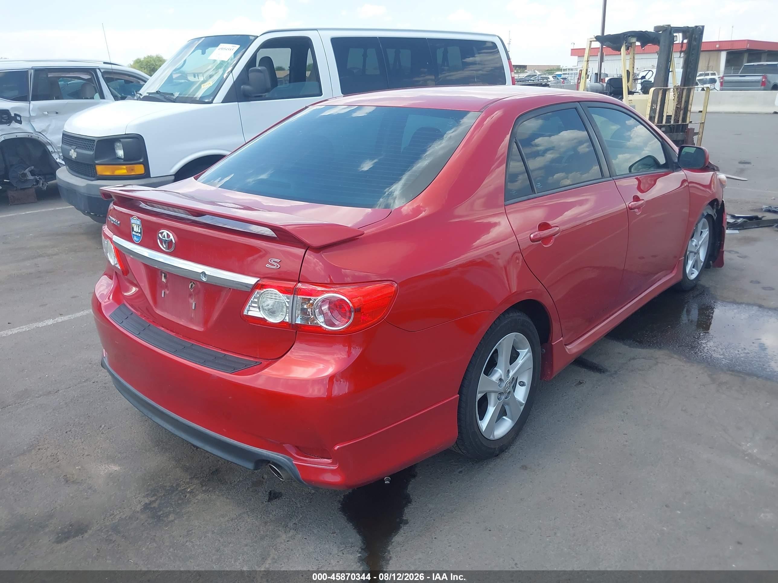 2012 Toyota Corolla S Red vin: 5YFBU4EE7CP035718