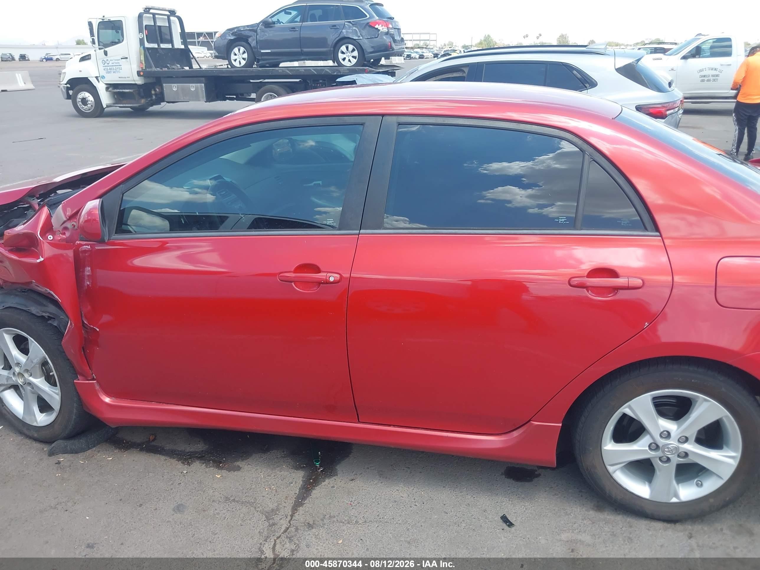 2012 Toyota Corolla S Red vin: 5YFBU4EE7CP035718