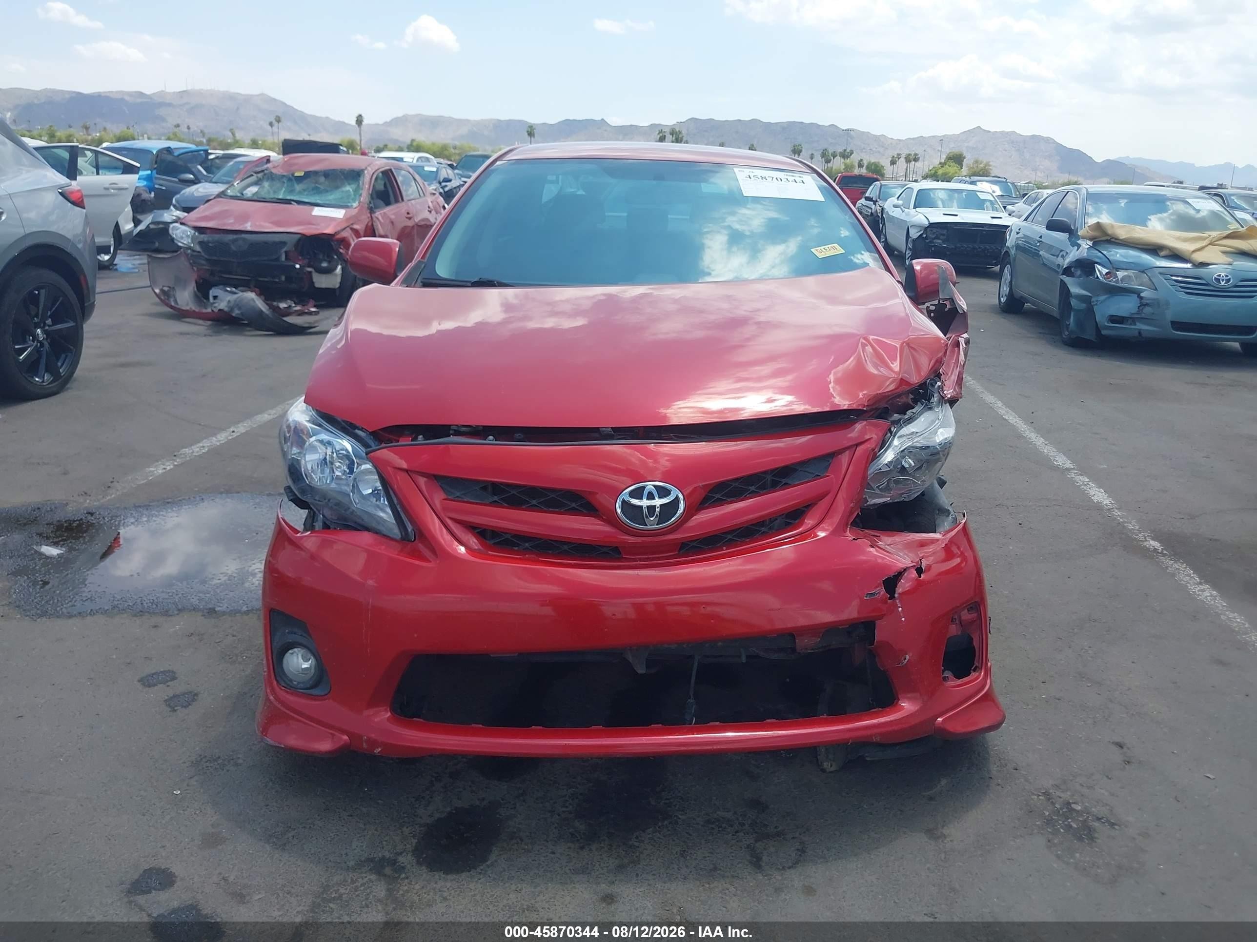 2012 Toyota Corolla S Red vin: 5YFBU4EE7CP035718