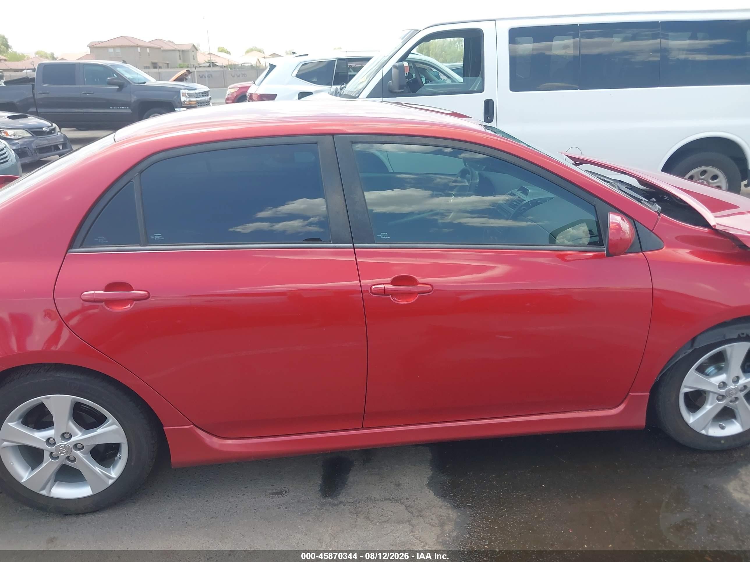 2012 Toyota Corolla S Red vin: 5YFBU4EE7CP035718