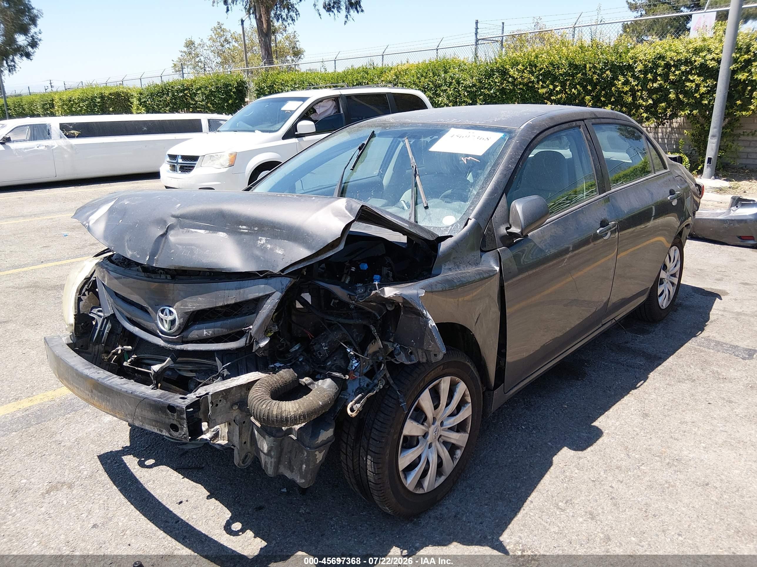 2012 Toyota Corolla Le Gray vin: 5YFBU4EE7CP043267