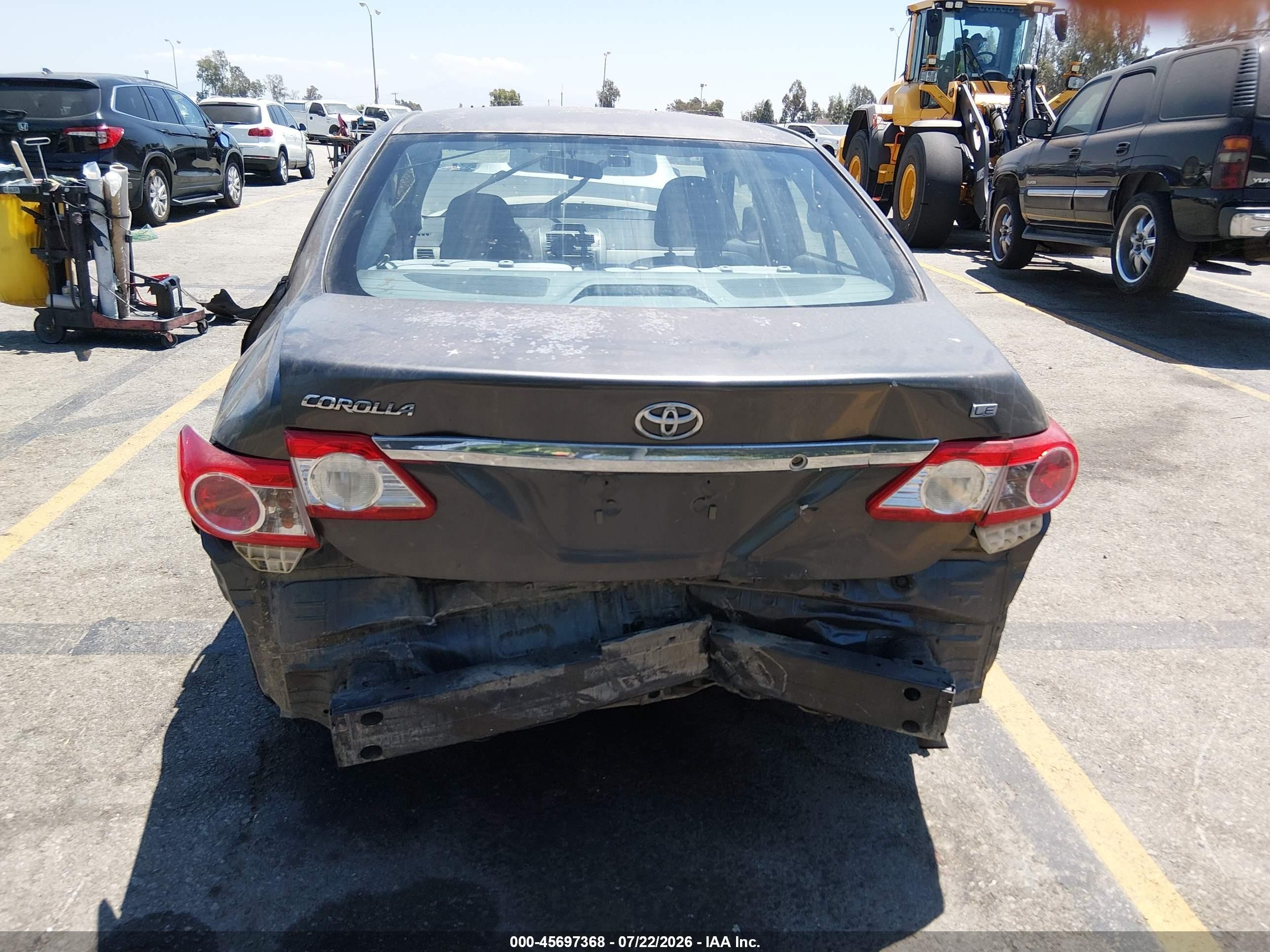 2012 Toyota Corolla Le Gray vin: 5YFBU4EE7CP043267