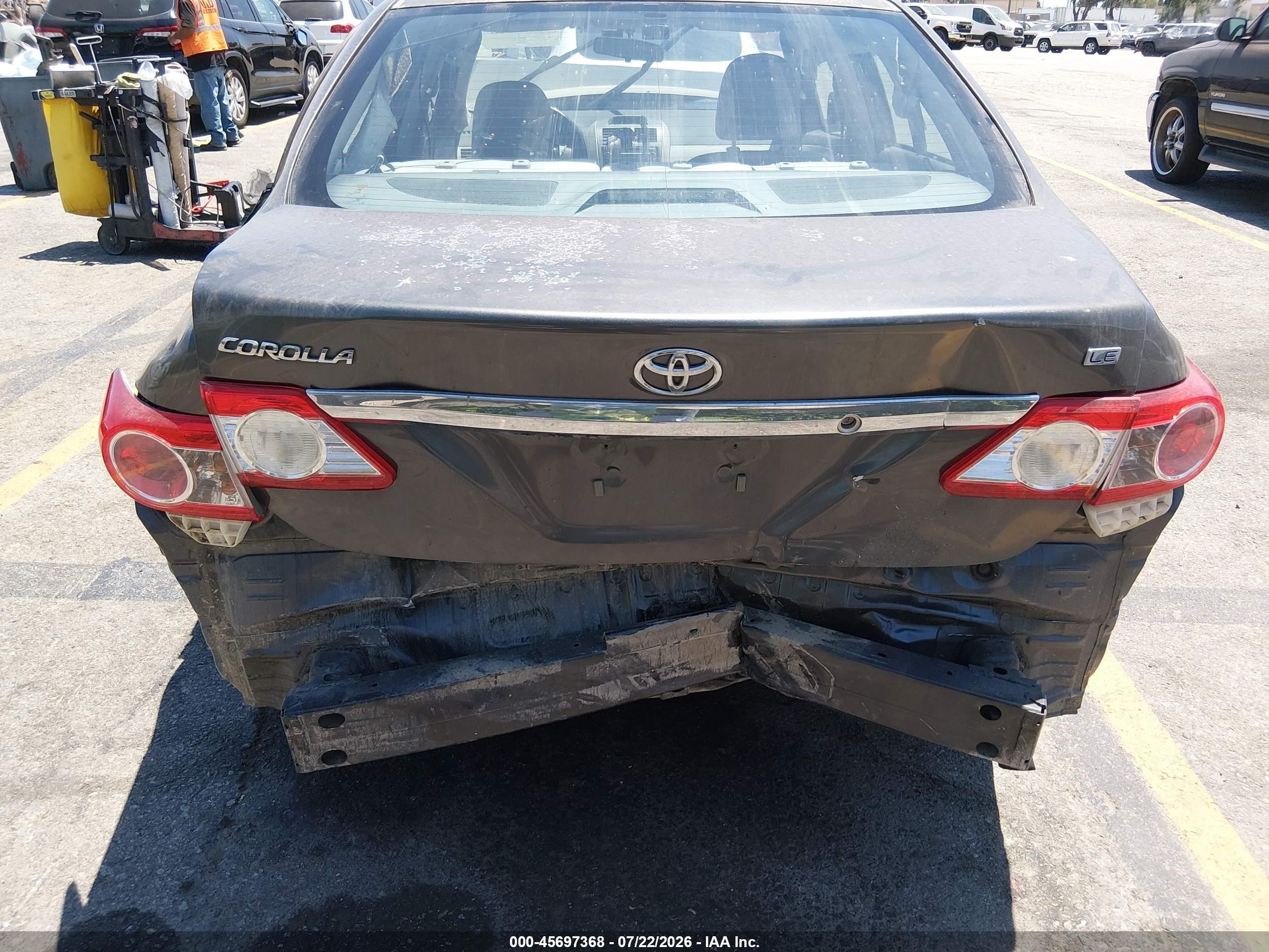 2012 Toyota Corolla Le Gray vin: 5YFBU4EE7CP043267
