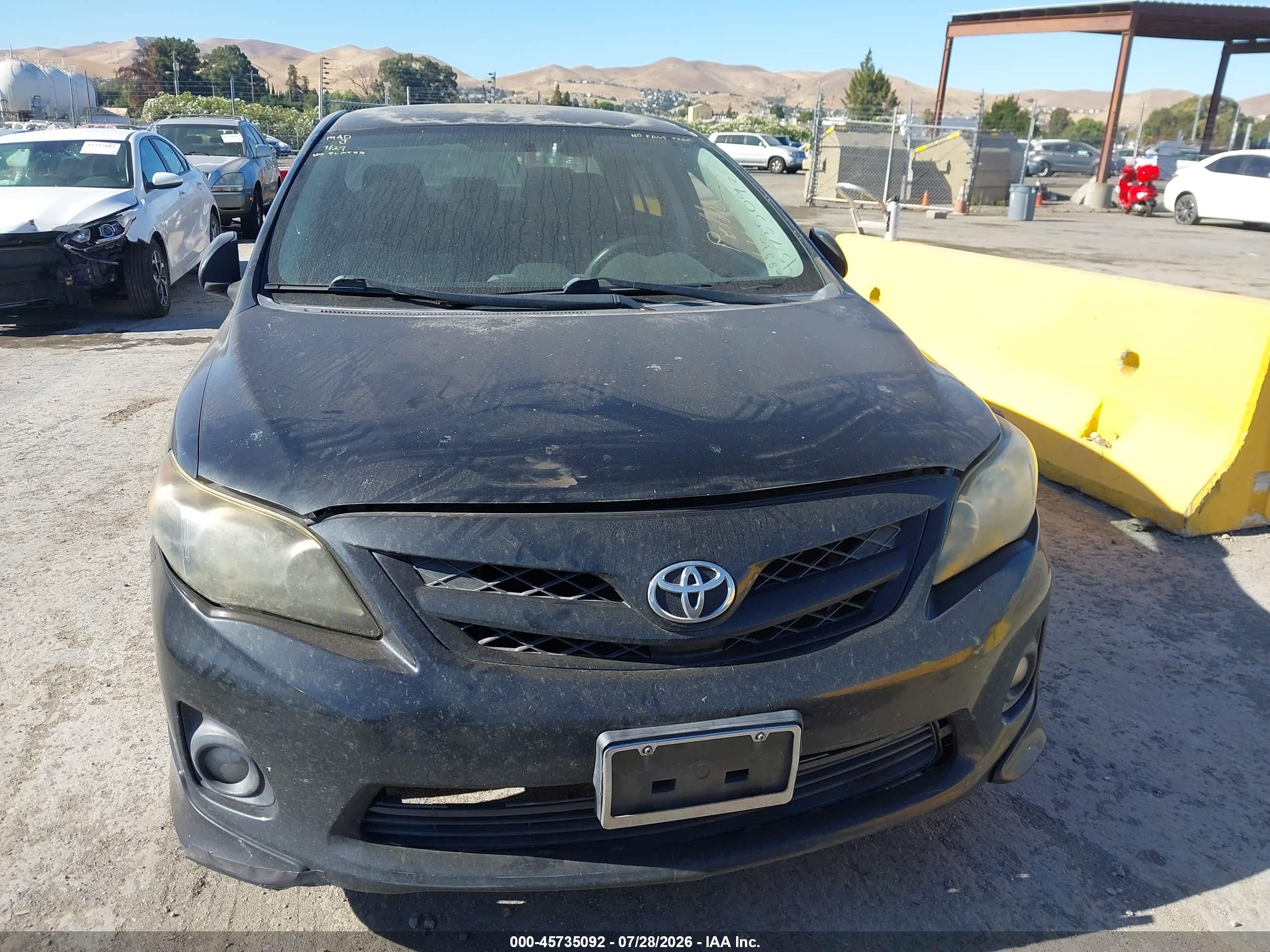 2012 Toyota Corolla S Черный vin: 5YFBU4EE7CP048839