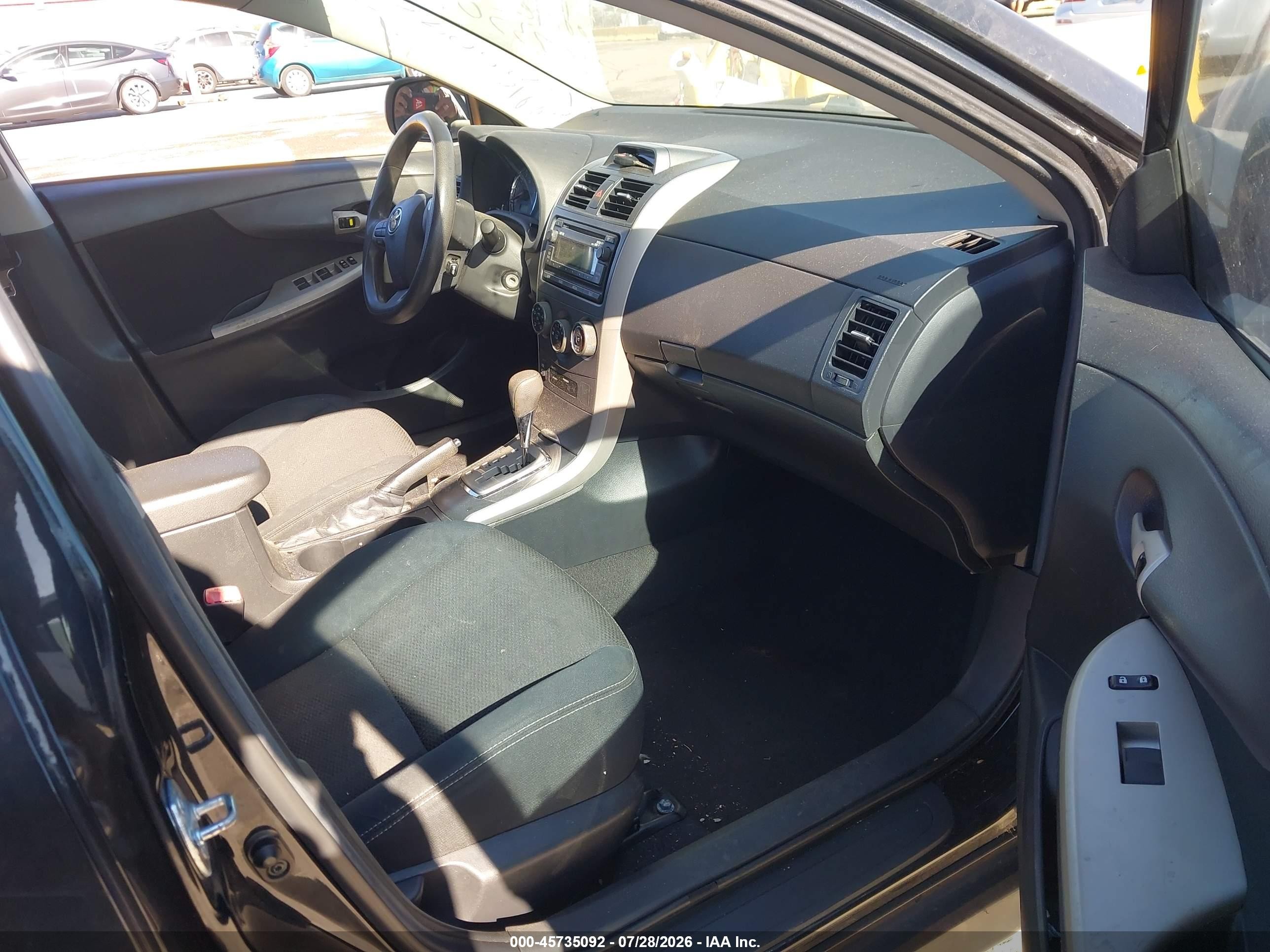 2012 Toyota Corolla S Черный vin: 5YFBU4EE7CP048839