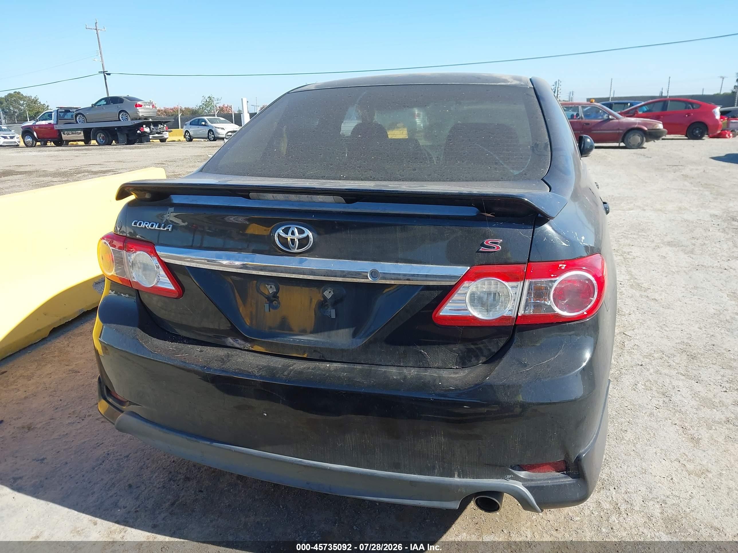 2012 Toyota Corolla S Черный vin: 5YFBU4EE7CP048839