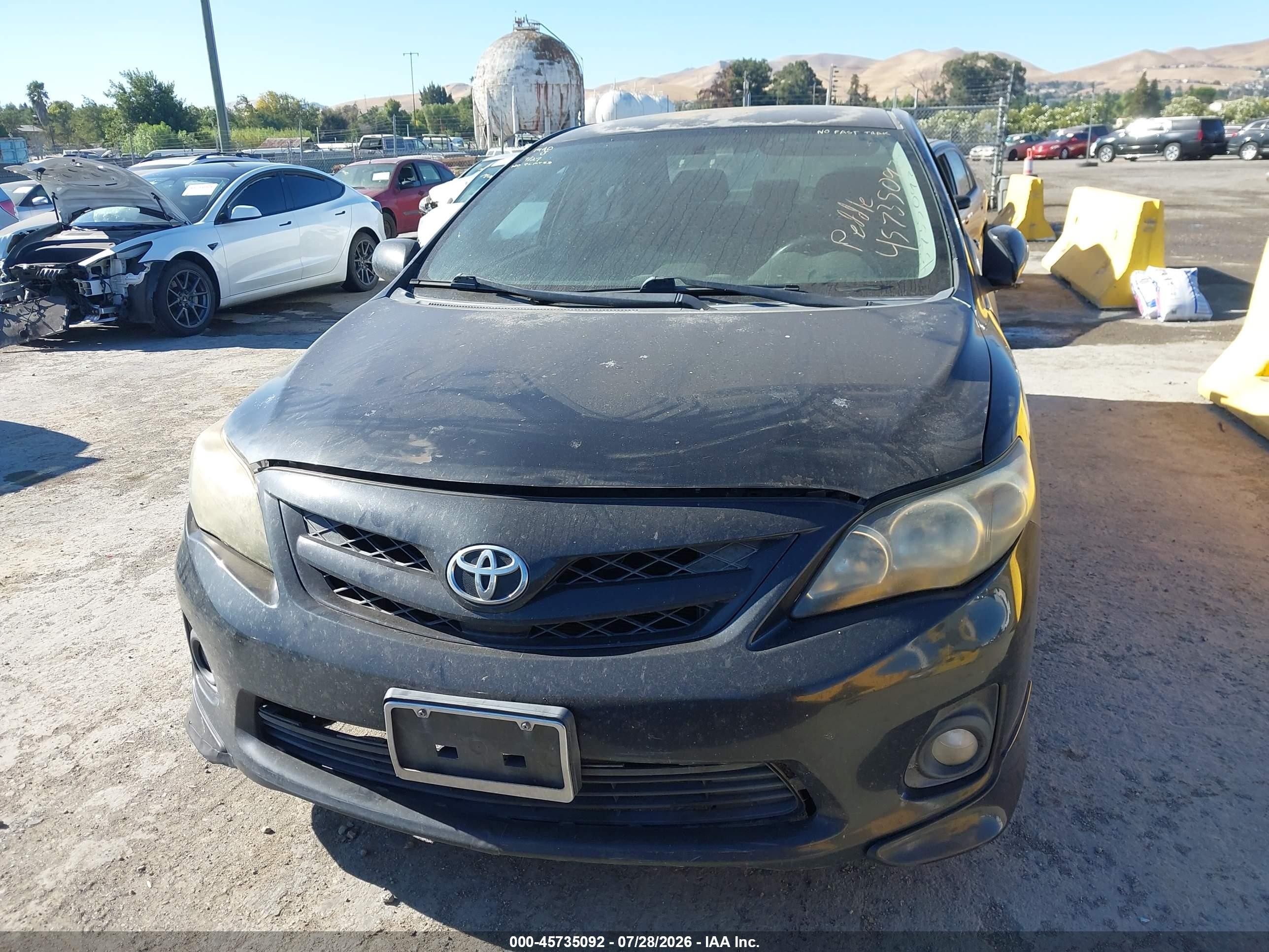 2012 Toyota Corolla S Черный vin: 5YFBU4EE7CP048839