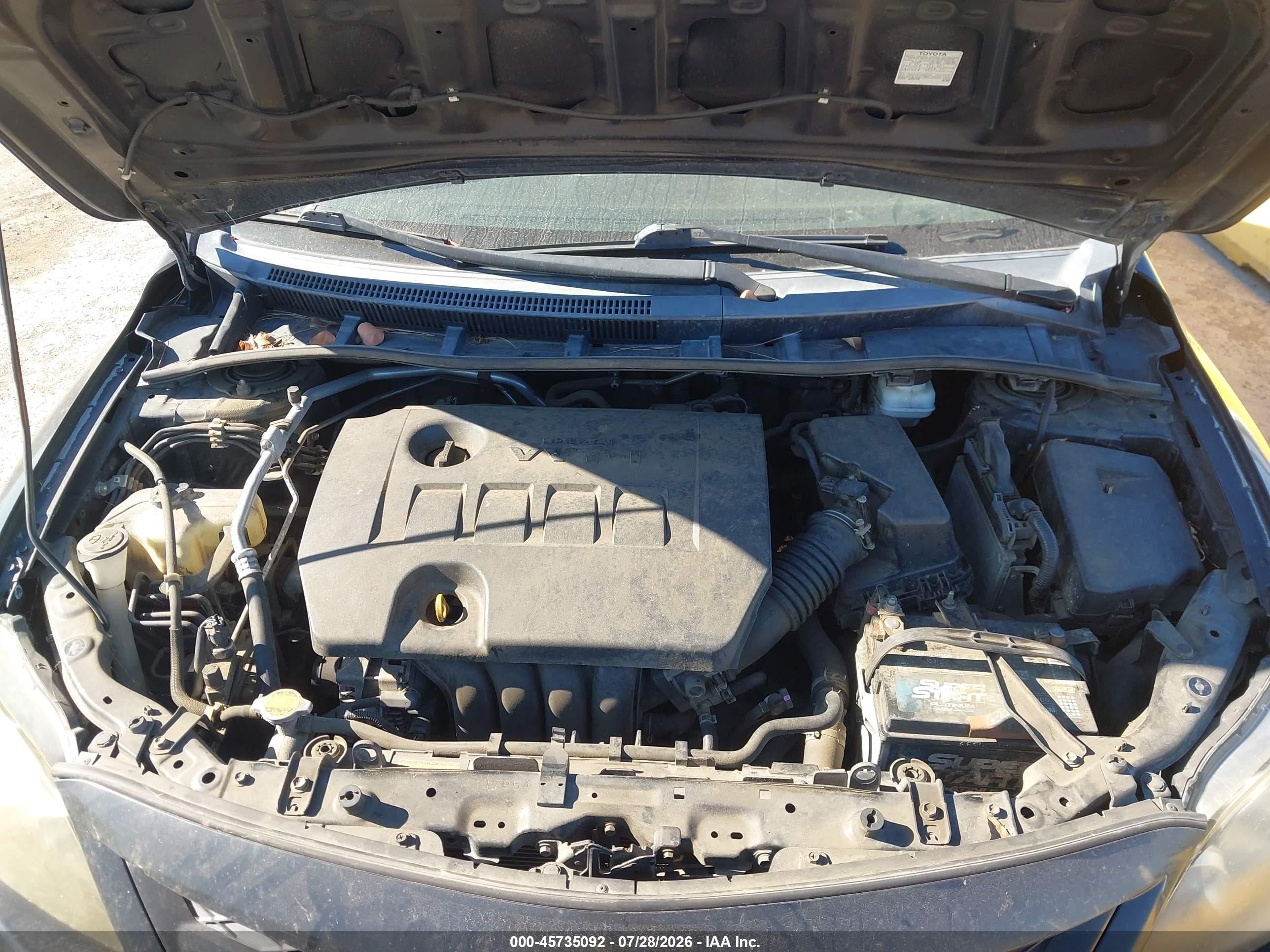 2012 Toyota Corolla S Черный vin: 5YFBU4EE7CP048839