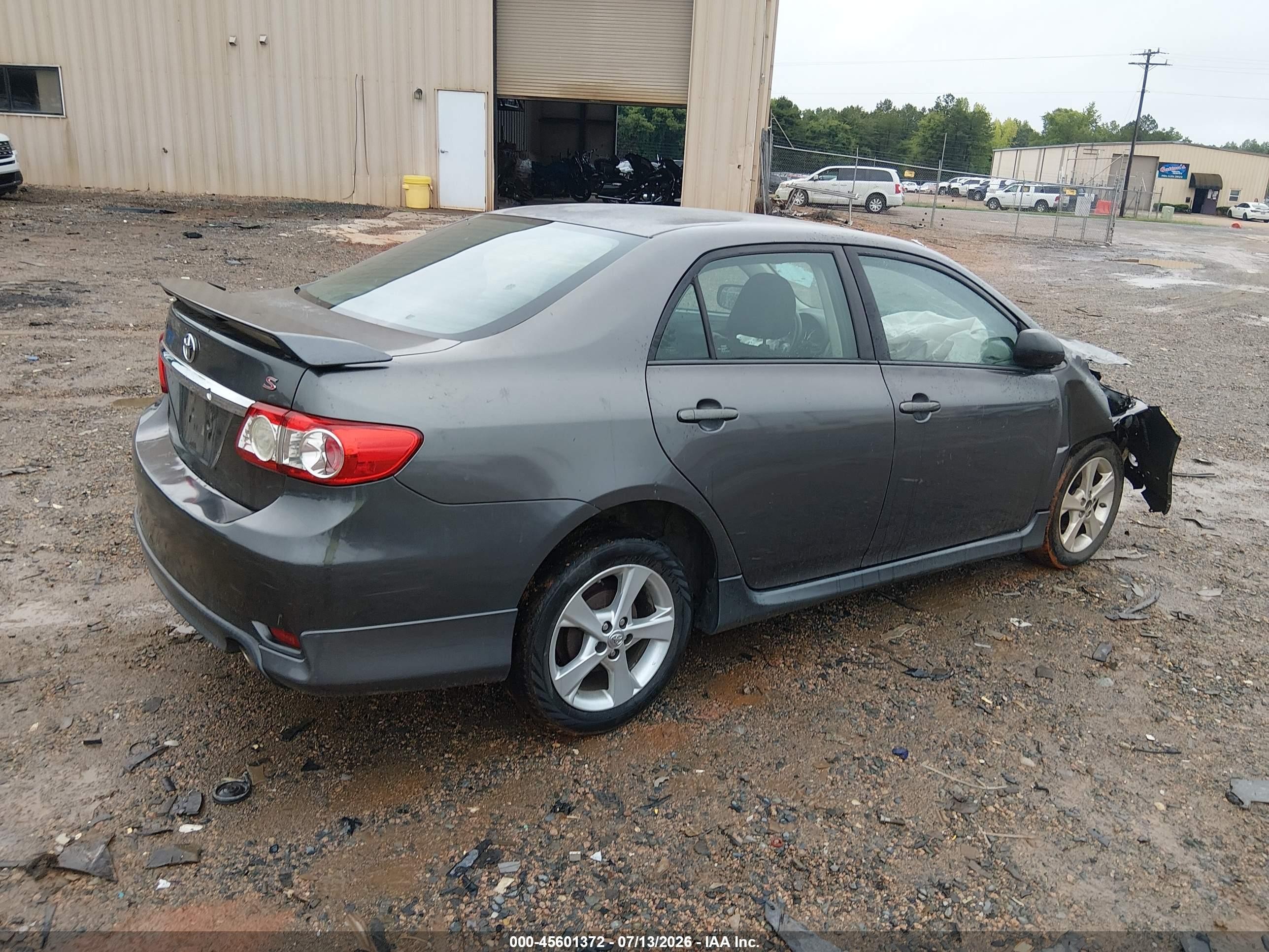 2013 Toyota Corolla S Gray vin: 5YFBU4EE7DP084192