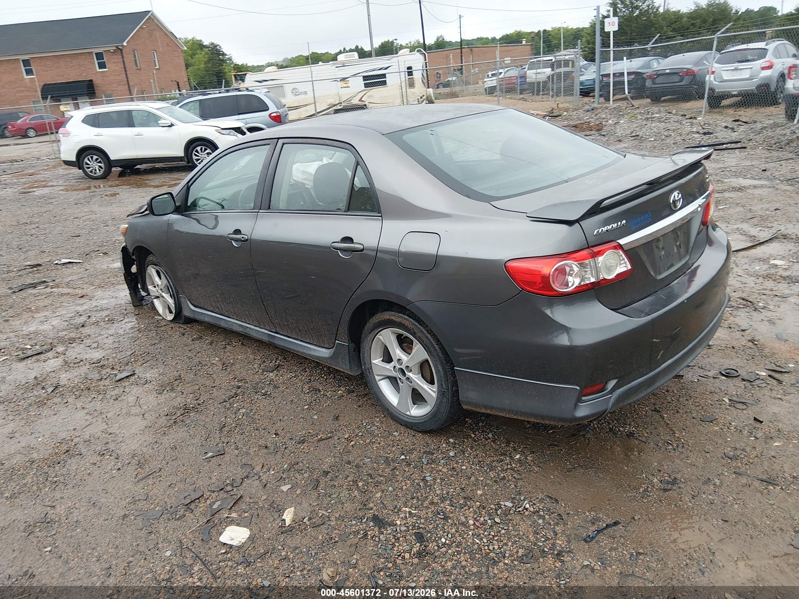 2013 Toyota Corolla S Gray vin: 5YFBU4EE7DP084192