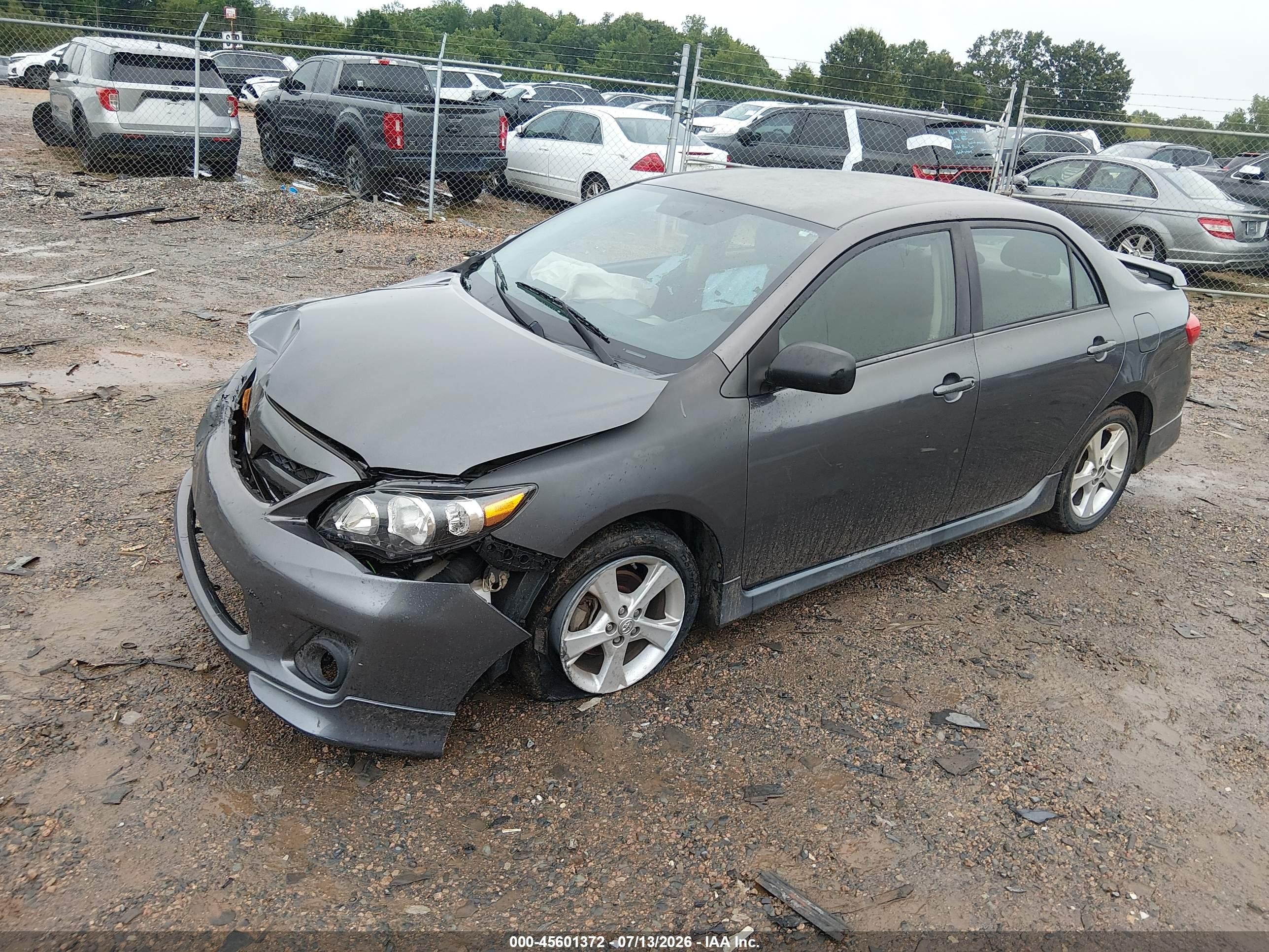 2013 Toyota Corolla S Gray vin: 5YFBU4EE7DP084192