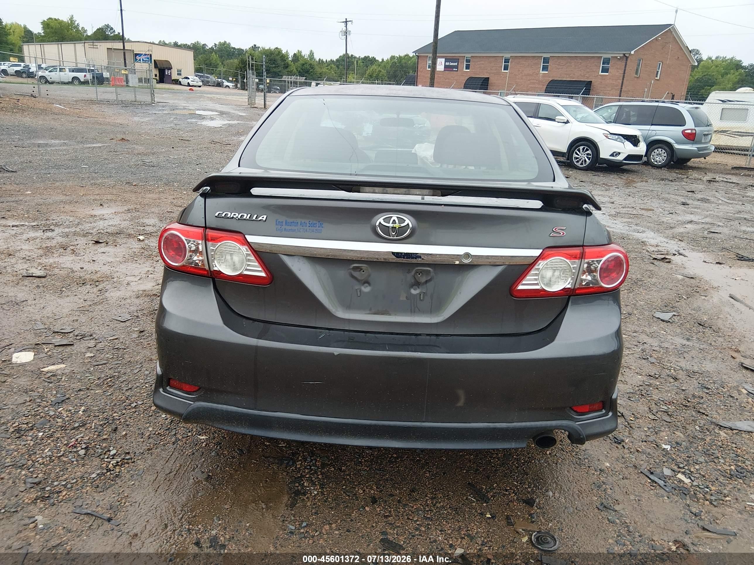 2013 Toyota Corolla S Gray vin: 5YFBU4EE7DP084192