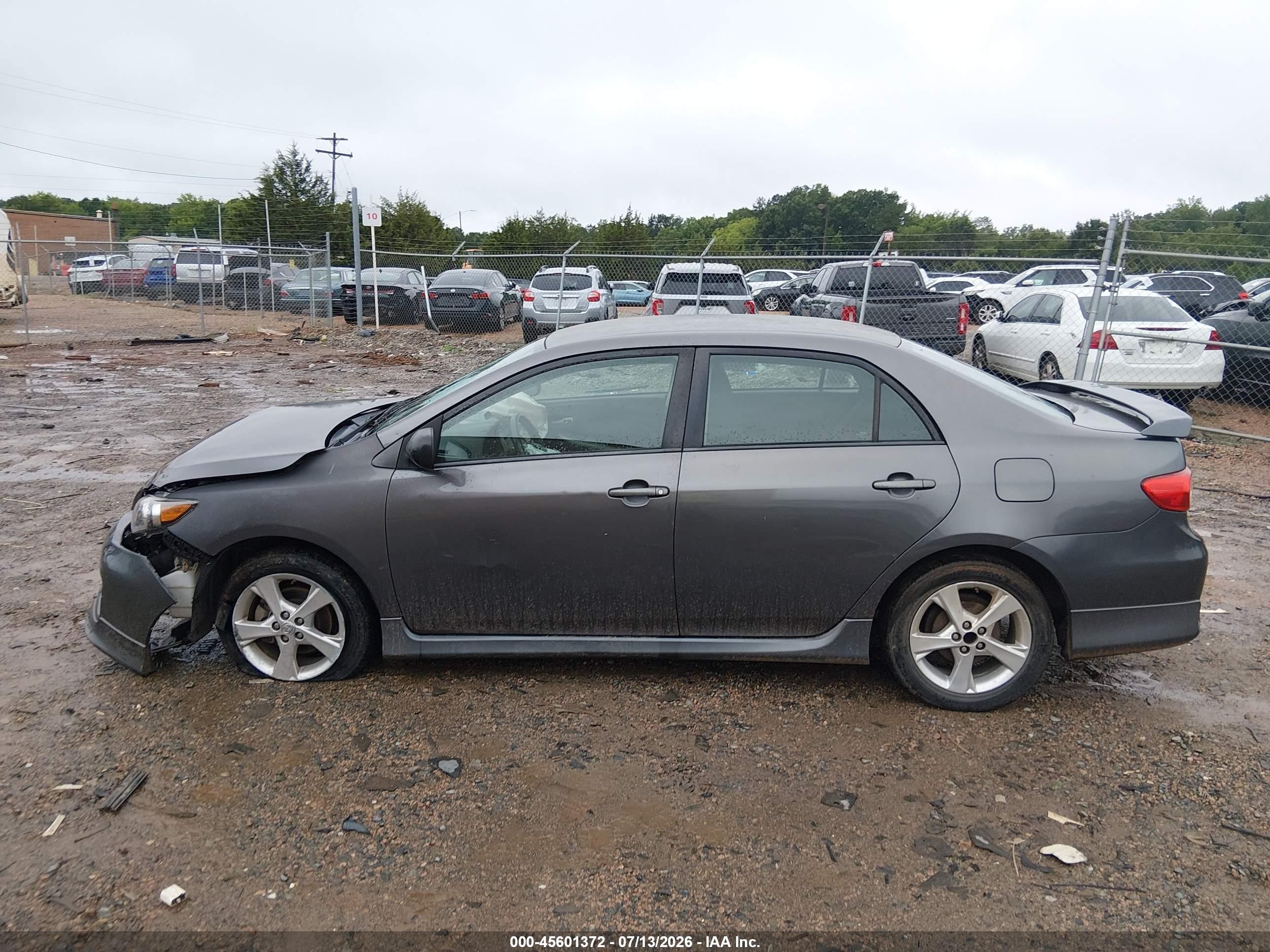 2013 Toyota Corolla S Gray vin: 5YFBU4EE7DP084192