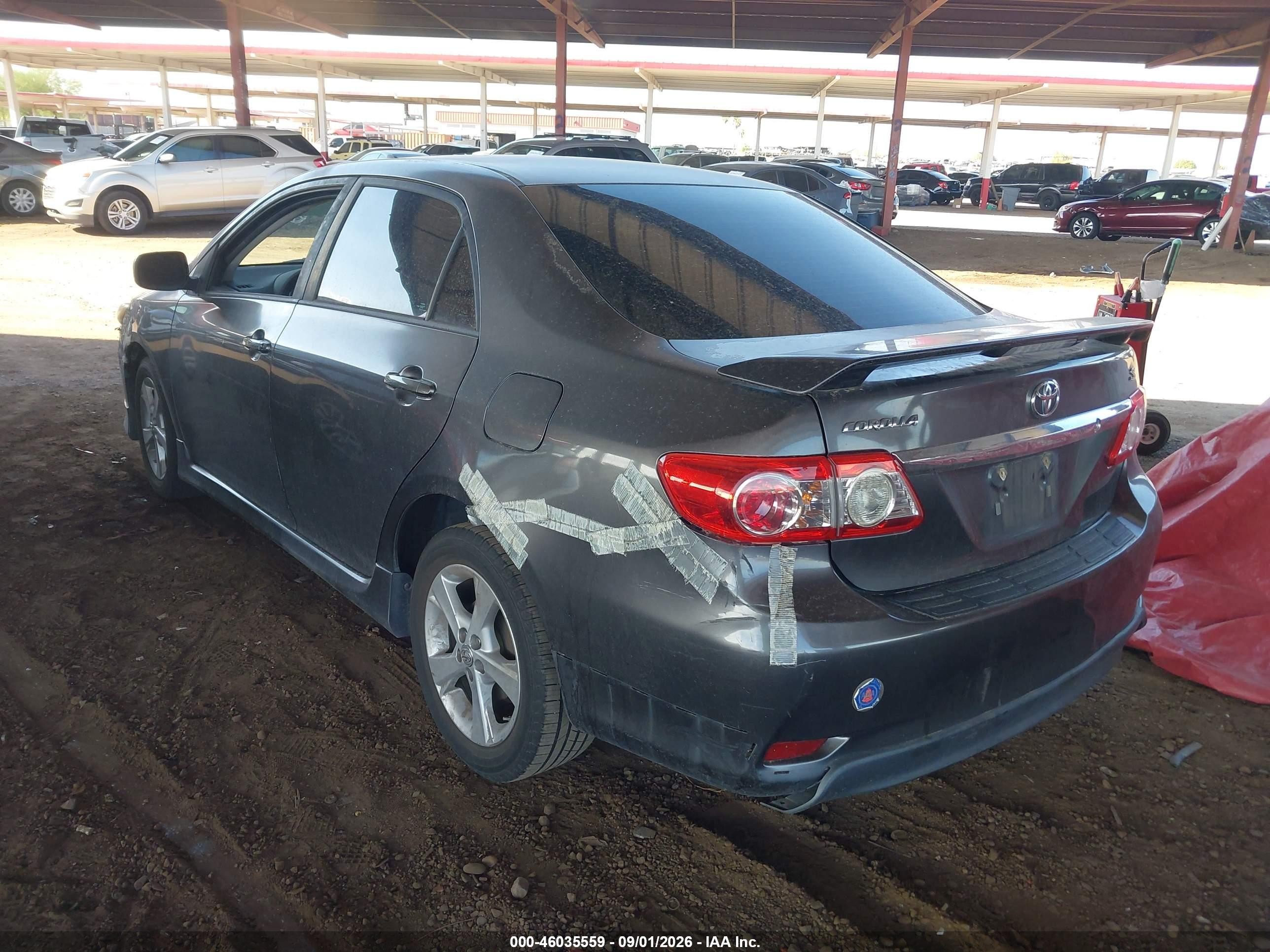 2013 Toyota Corolla S Серый vin: 5YFBU4EE7DP098335