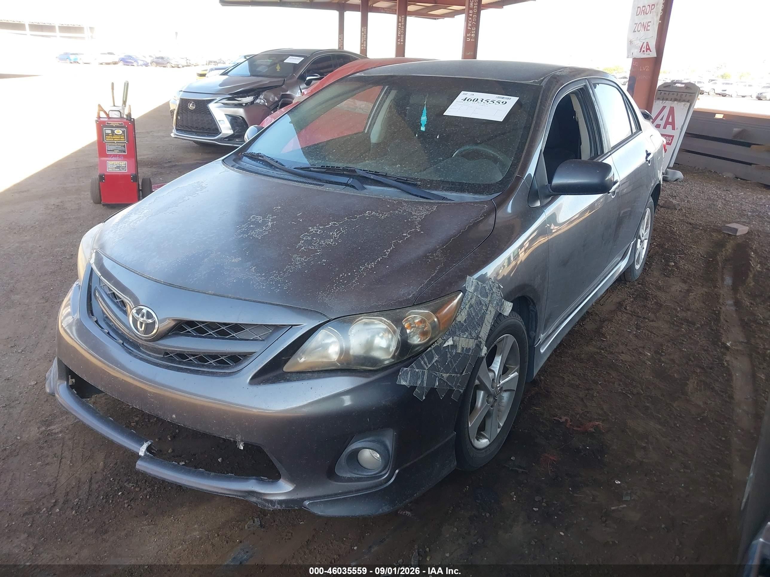 2013 Toyota Corolla S Серый vin: 5YFBU4EE7DP098335