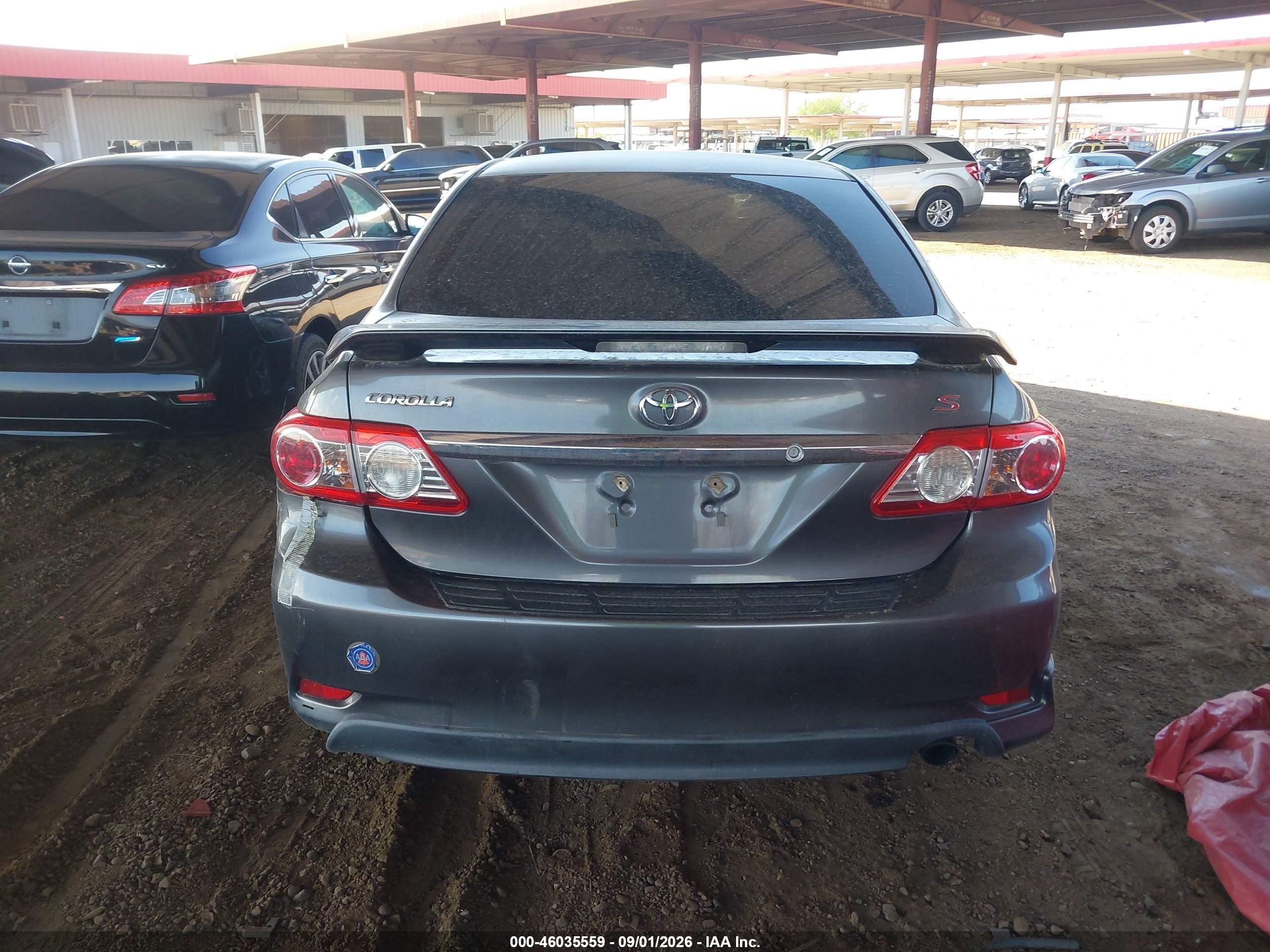 2013 Toyota Corolla S Серый vin: 5YFBU4EE7DP098335