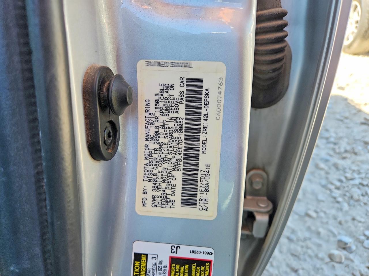 2013 Toyota Corolla S Silver vin: 5YFBU4EE7DP100052