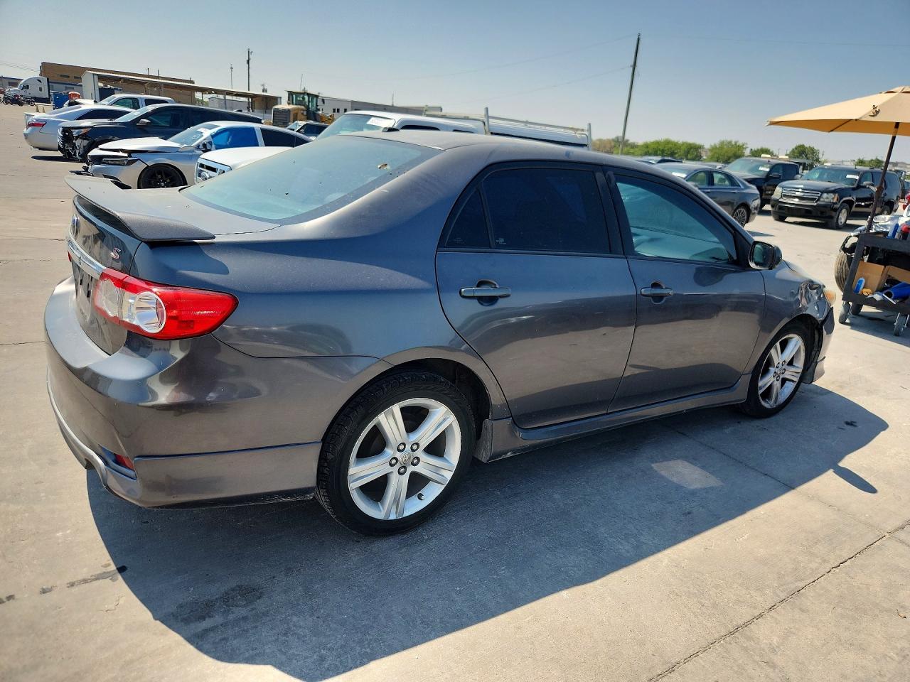 2013 Toyota Corolla S Gray vin: 5YFBU4EE7DP110905