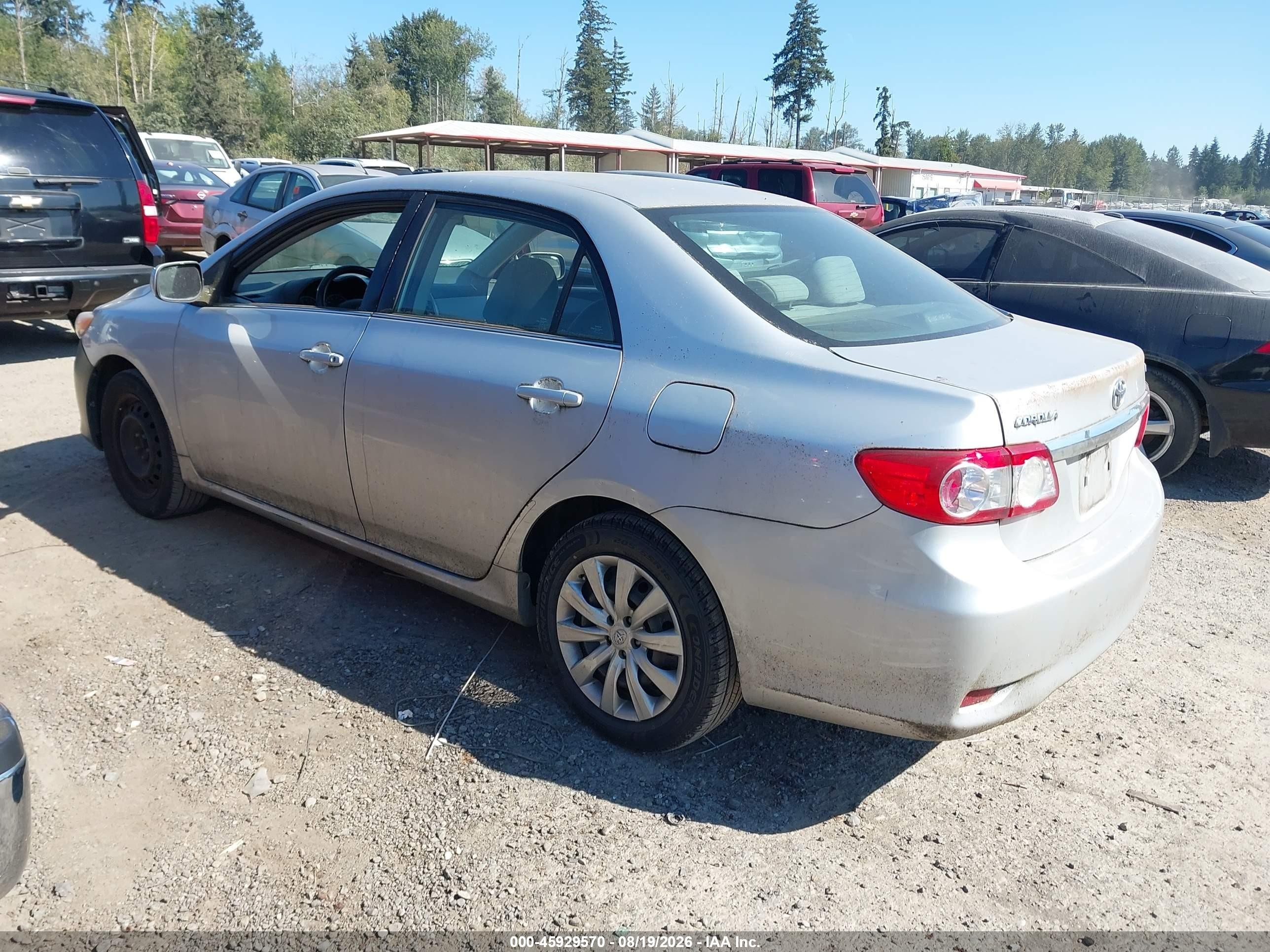 2013 Toyota Corolla Le Серебряный vin: 5YFBU4EE7DP132130