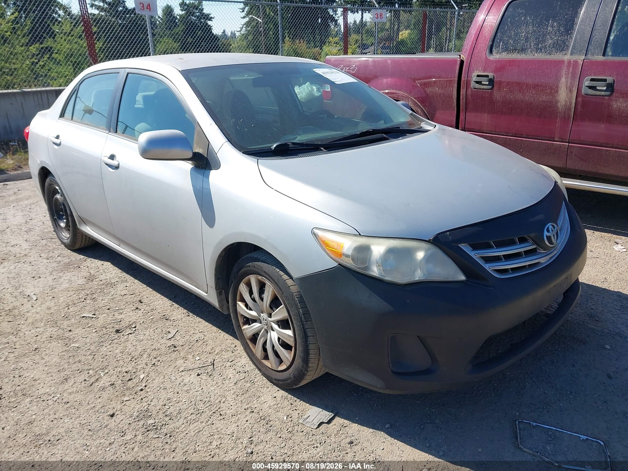 2013 Toyota Corolla Le Серебряный vin: 5YFBU4EE7DP132130