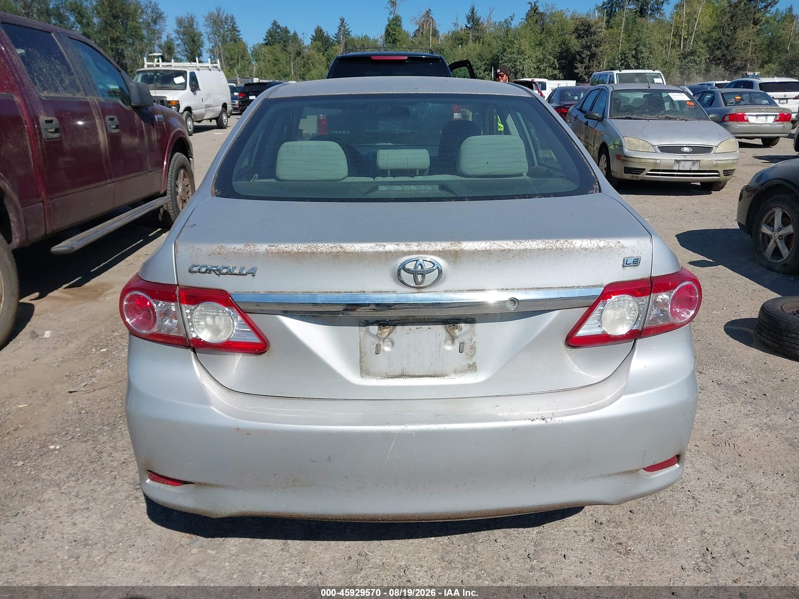 2013 Toyota Corolla Le Серебряный vin: 5YFBU4EE7DP132130