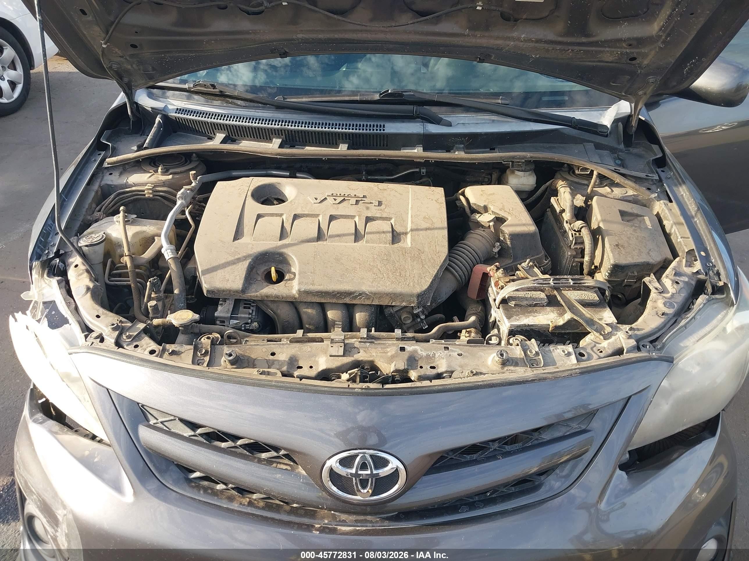 2013 Toyota Corolla S Gray vin: 5YFBU4EE7DP155262