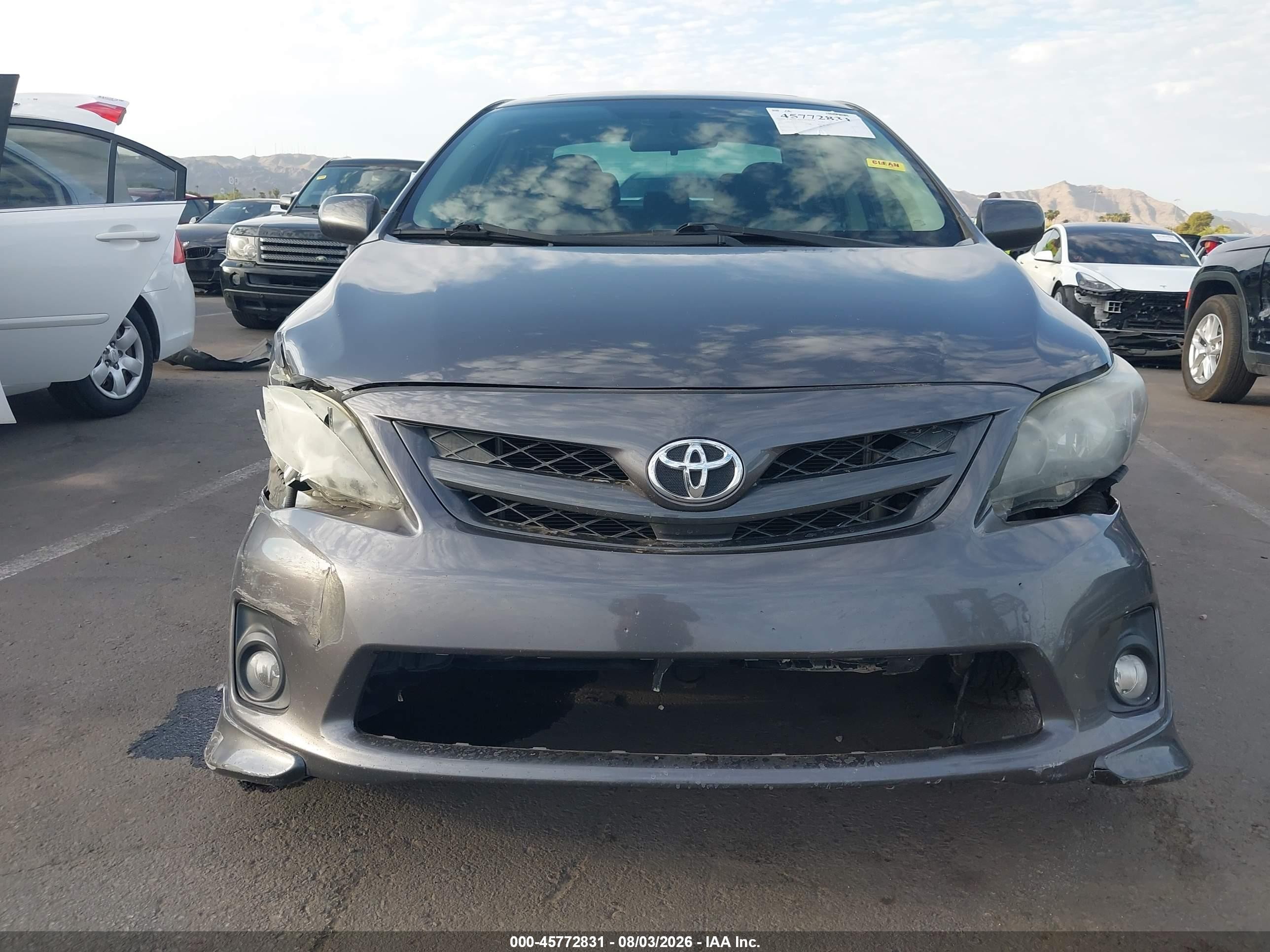 2013 Toyota Corolla S Gray vin: 5YFBU4EE7DP155262
