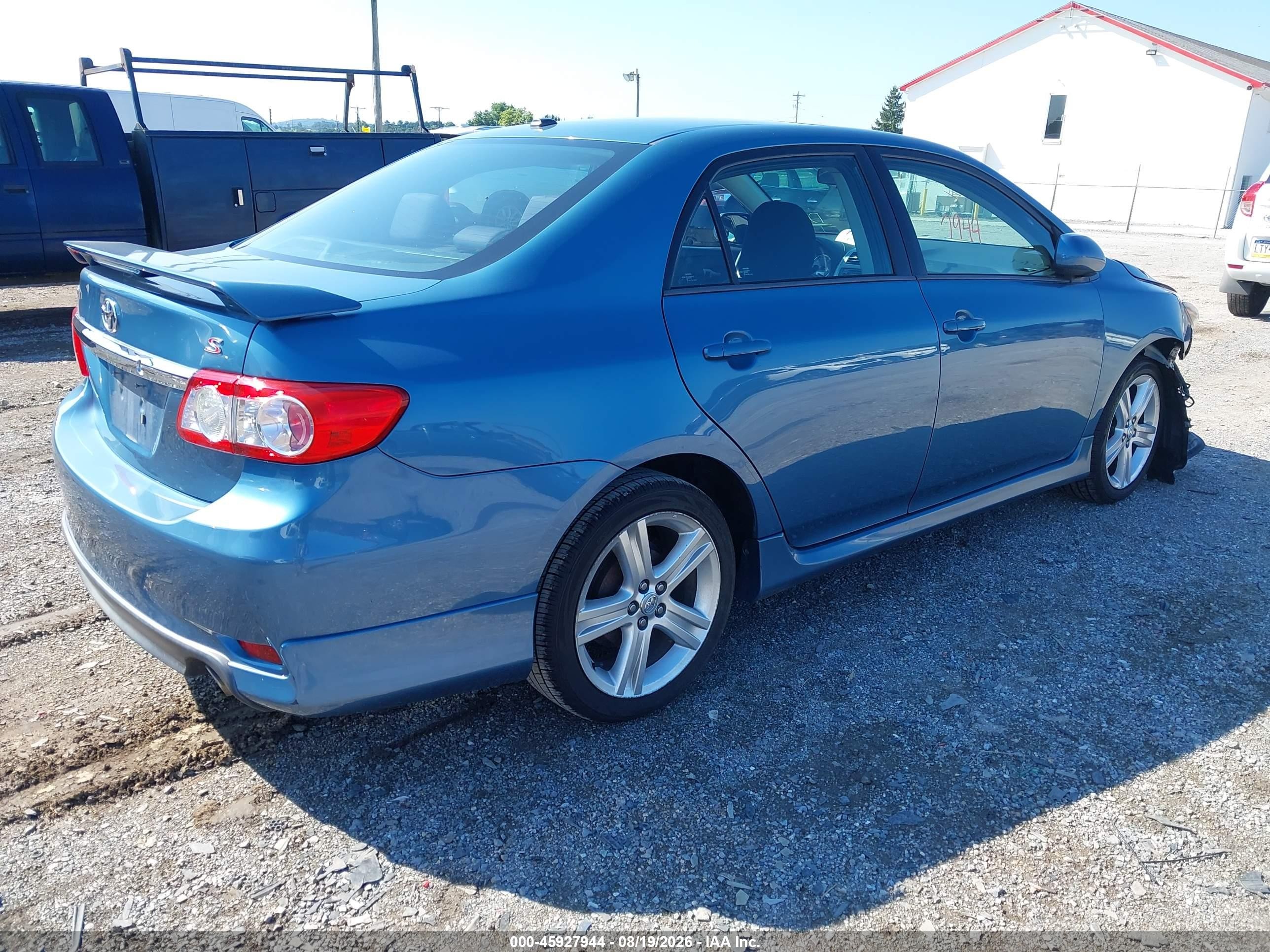 2013 Toyota Corolla S Blue vin: 5YFBU4EE7DP155634