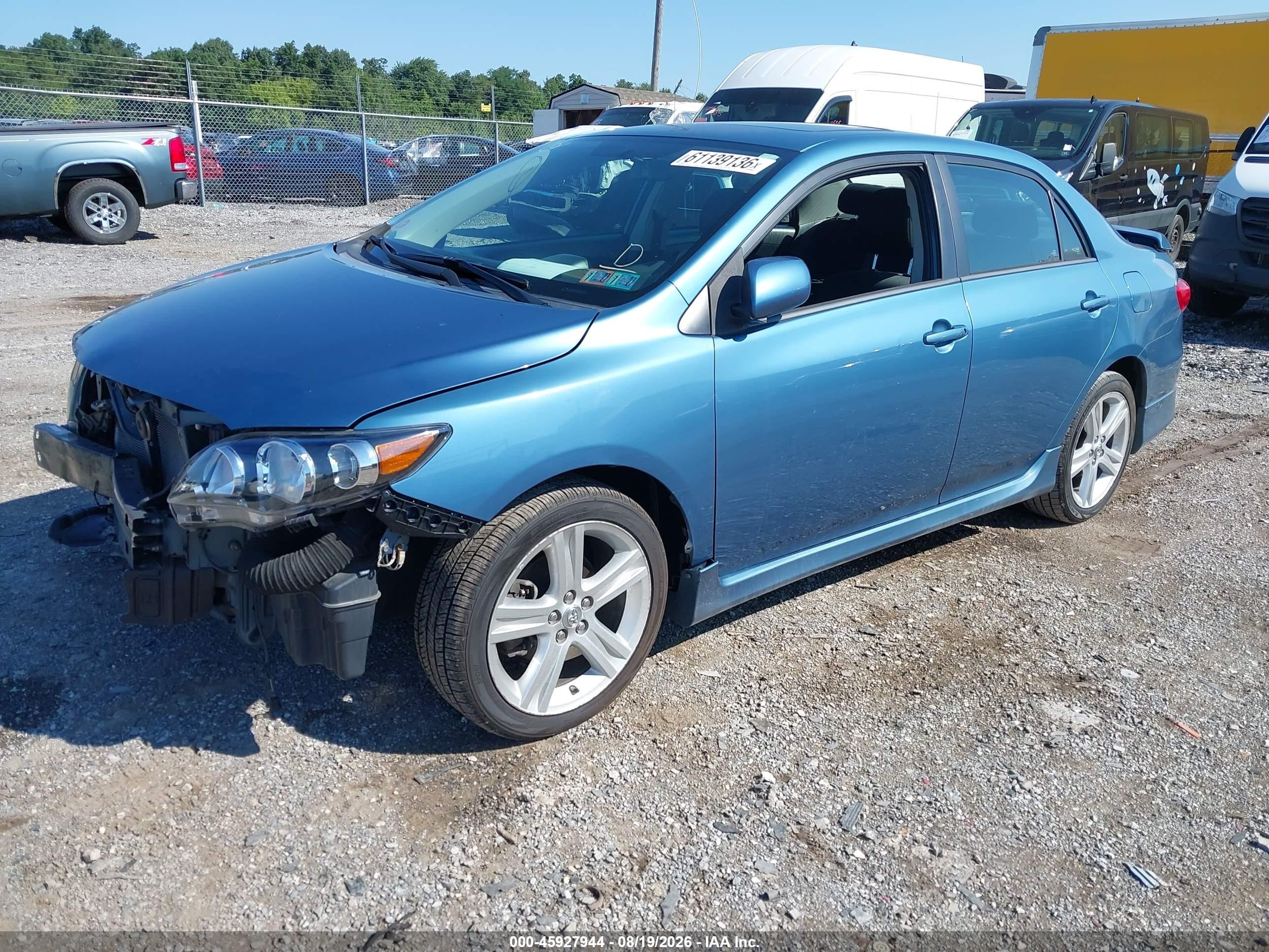 2013 Toyota Corolla S Blue vin: 5YFBU4EE7DP155634