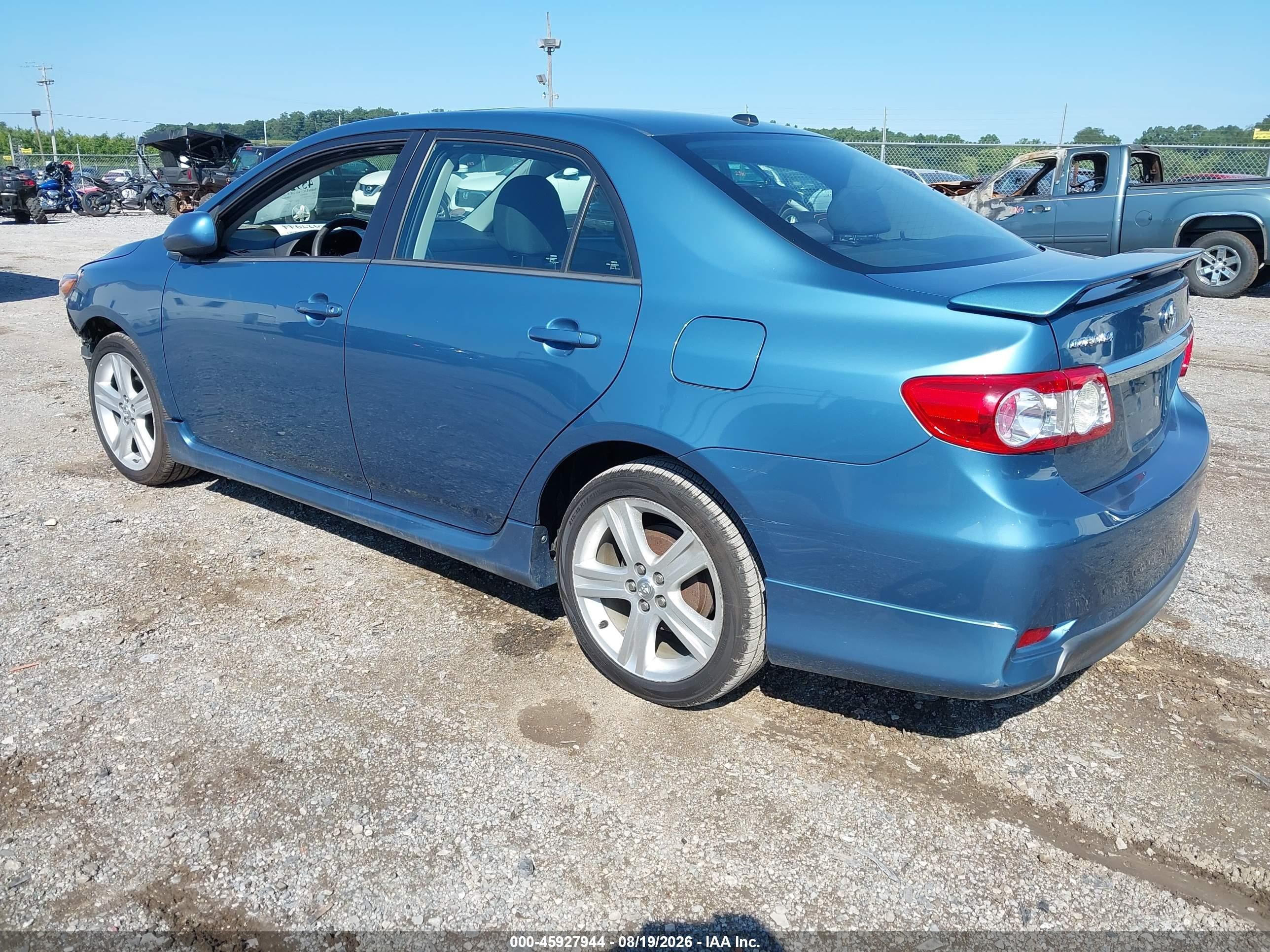 2013 Toyota Corolla S Blue vin: 5YFBU4EE7DP155634