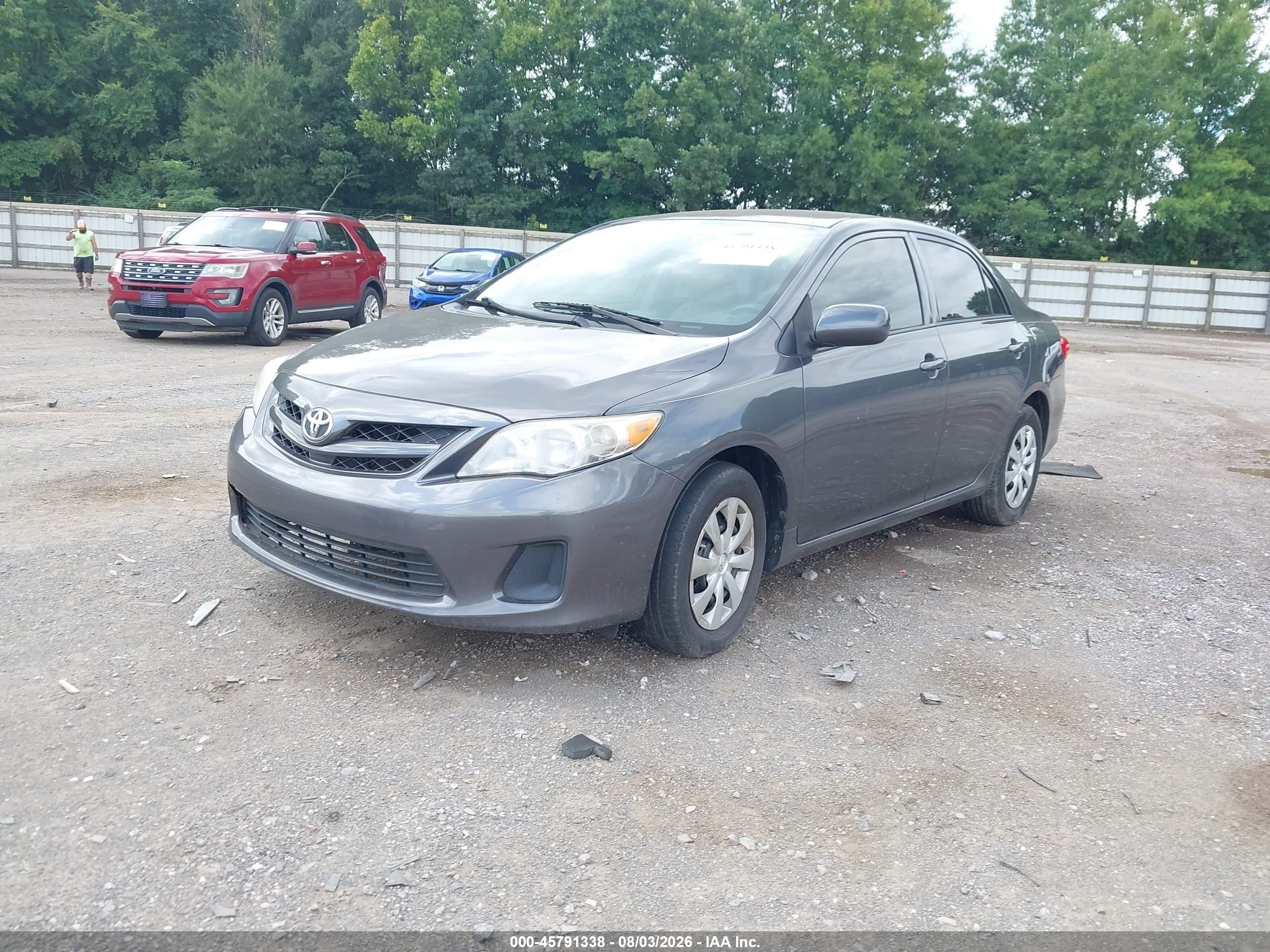 2013 Toyota Corolla L Gray vin: 5YFBU4EE7DP195857