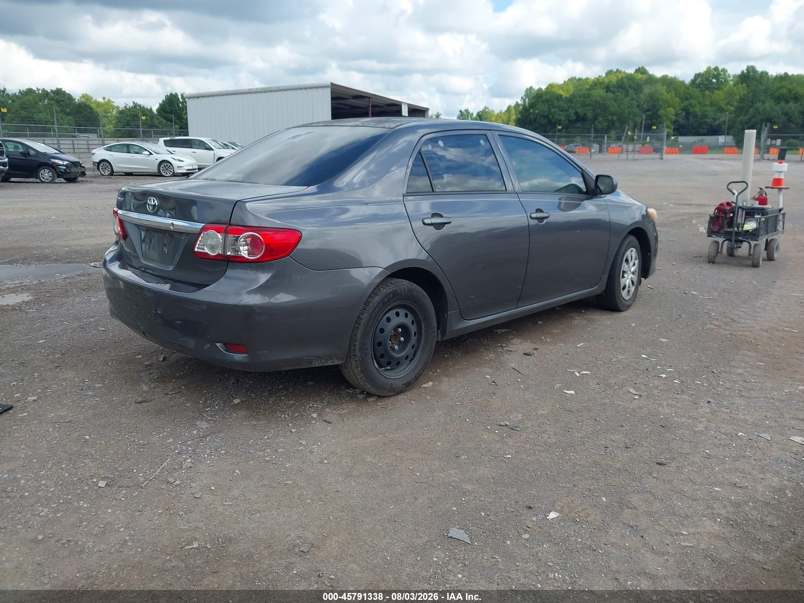 2013 Toyota Corolla L Gray vin: 5YFBU4EE7DP195857
