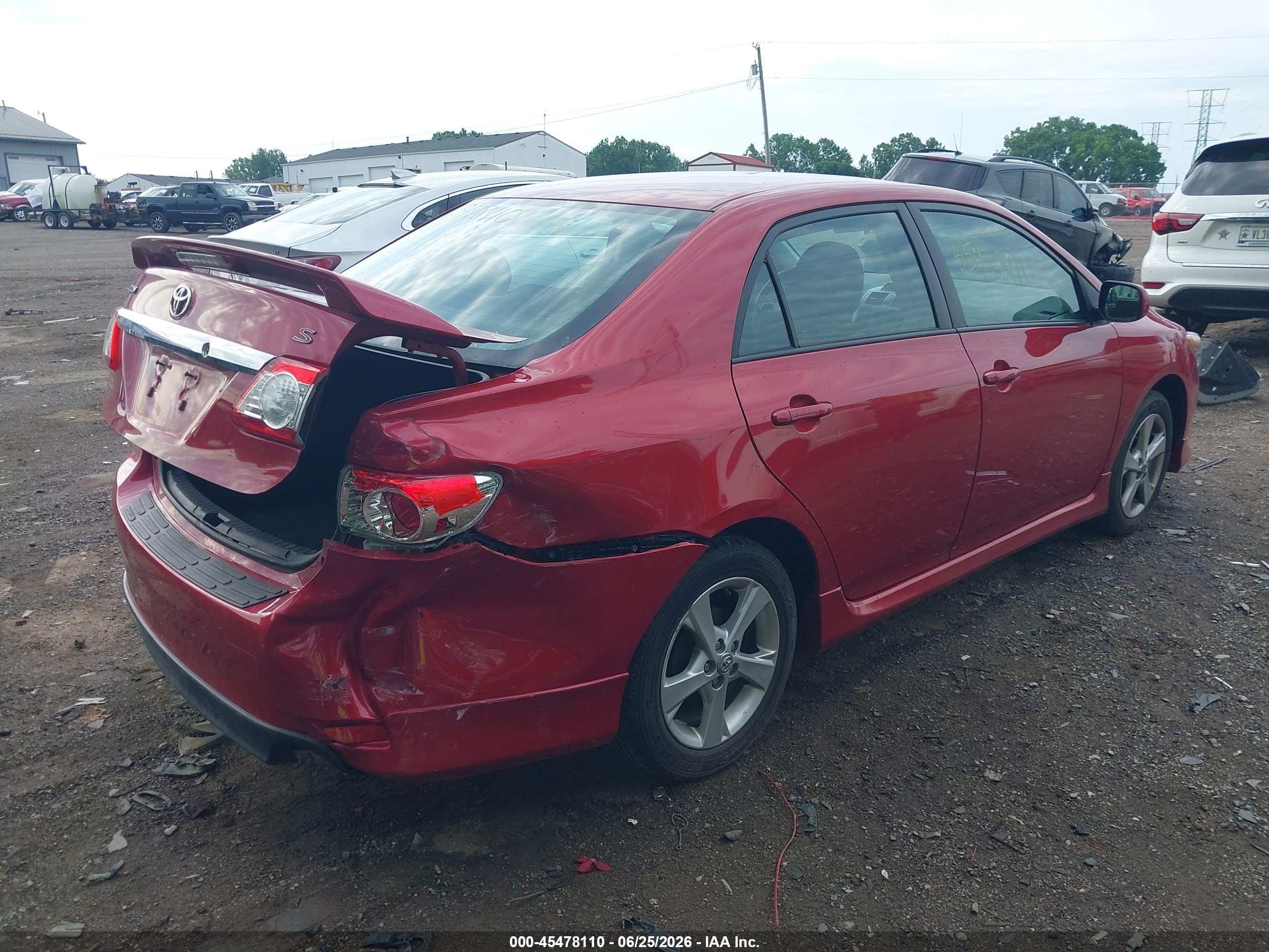 2013 Toyota Corolla S Red vin: 5YFBU4EE7DP199651