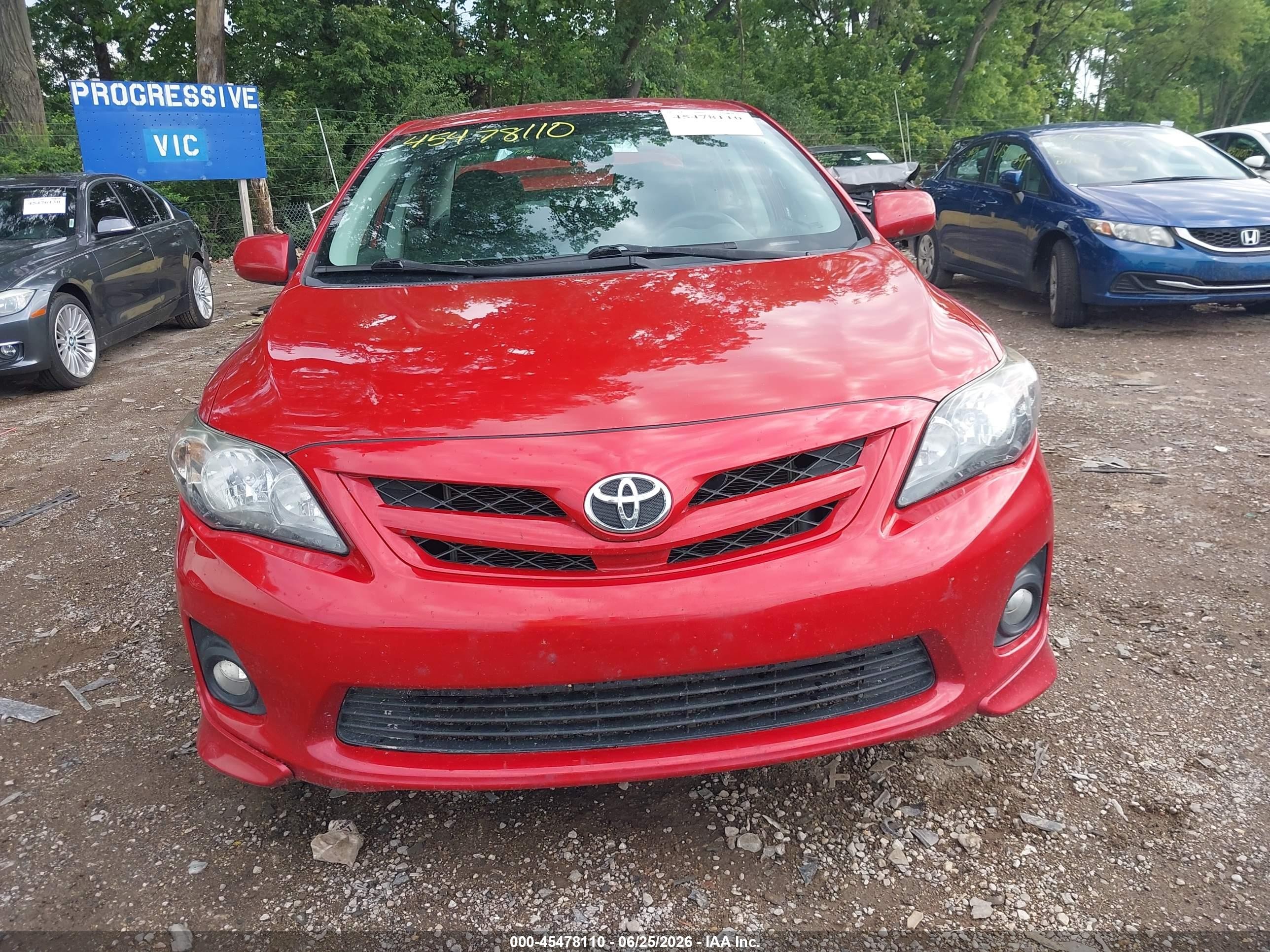 2013 Toyota Corolla S Red vin: 5YFBU4EE7DP199651
