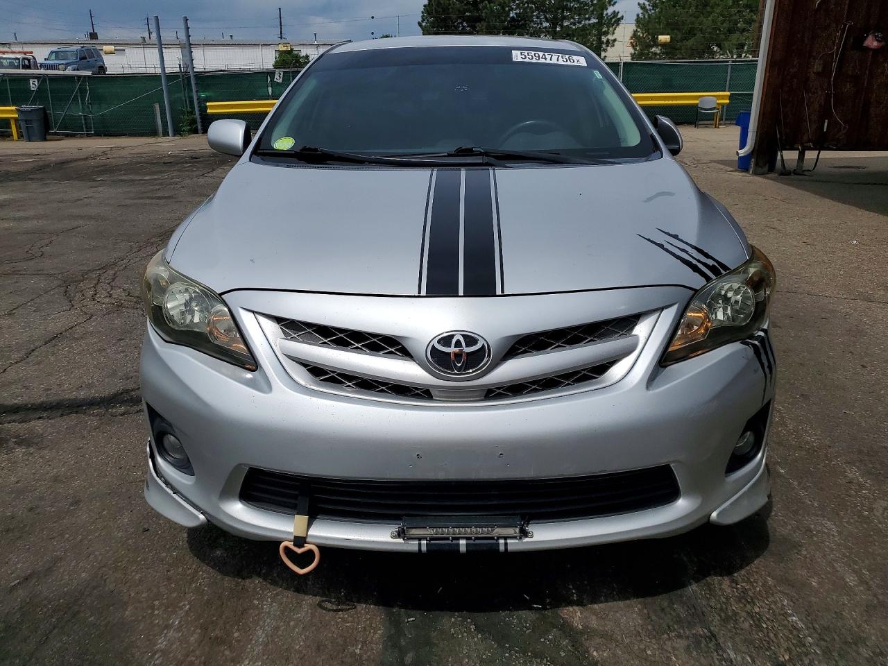 2013 Toyota Corolla S Silver vin: 5YFBU4EE7DP207361