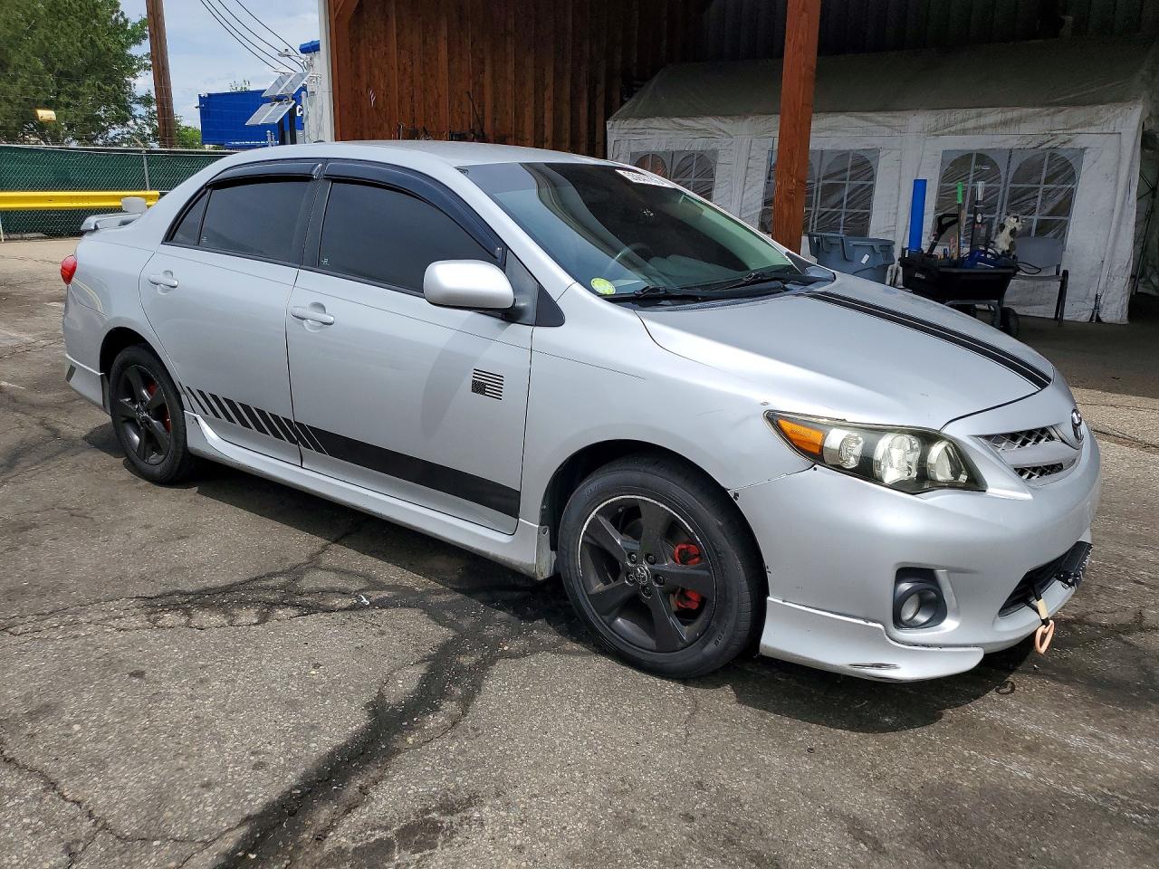 2013 Toyota Corolla S Silver vin: 5YFBU4EE7DP207361