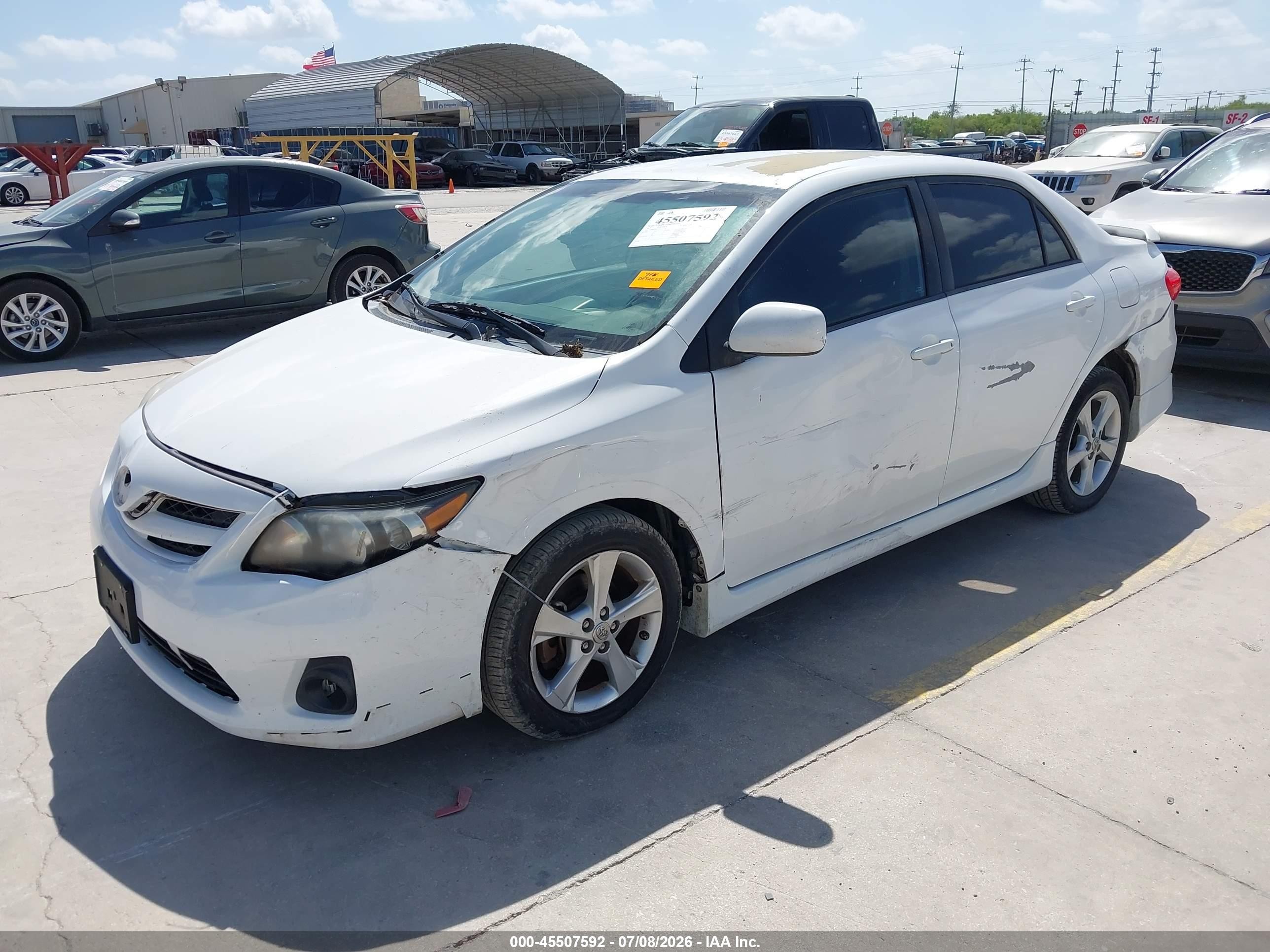2013 Toyota Corolla S White vin: 5YFBU4EE7DP211233