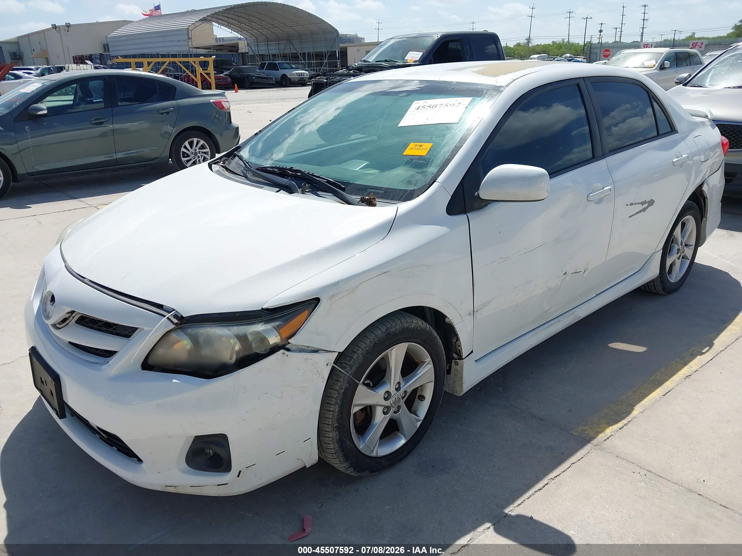 2013 Toyota Corolla S White vin: 5YFBU4EE7DP211233