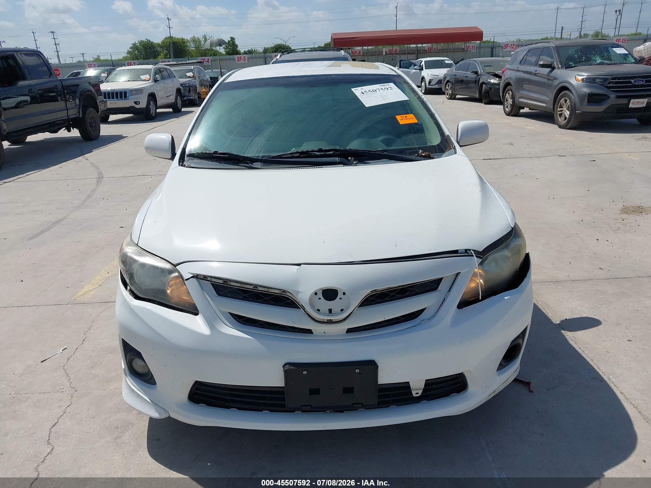 2013 Toyota Corolla S White vin: 5YFBU4EE7DP211233