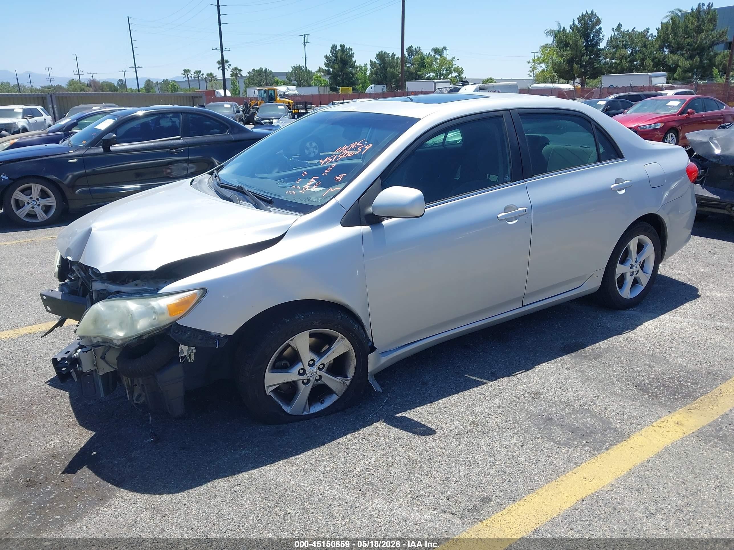 2013 Toyota Corolla Le Silver vin: 5YFBU4EE7DP222667