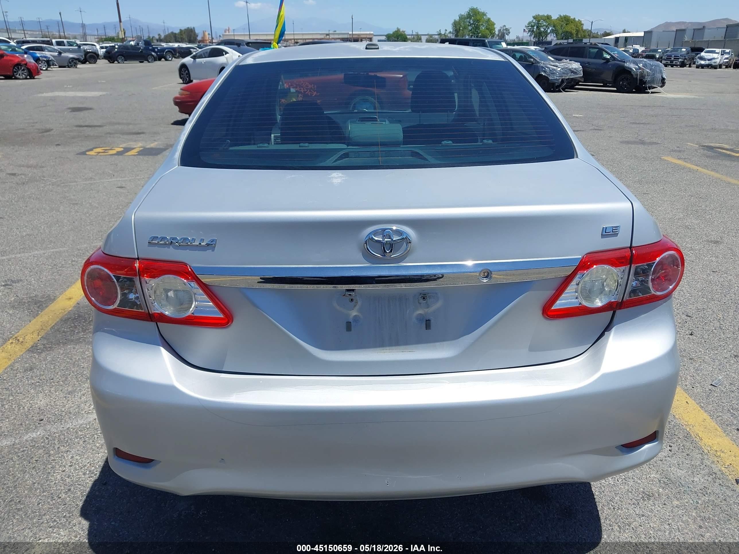 2013 Toyota Corolla Le Silver vin: 5YFBU4EE7DP222667