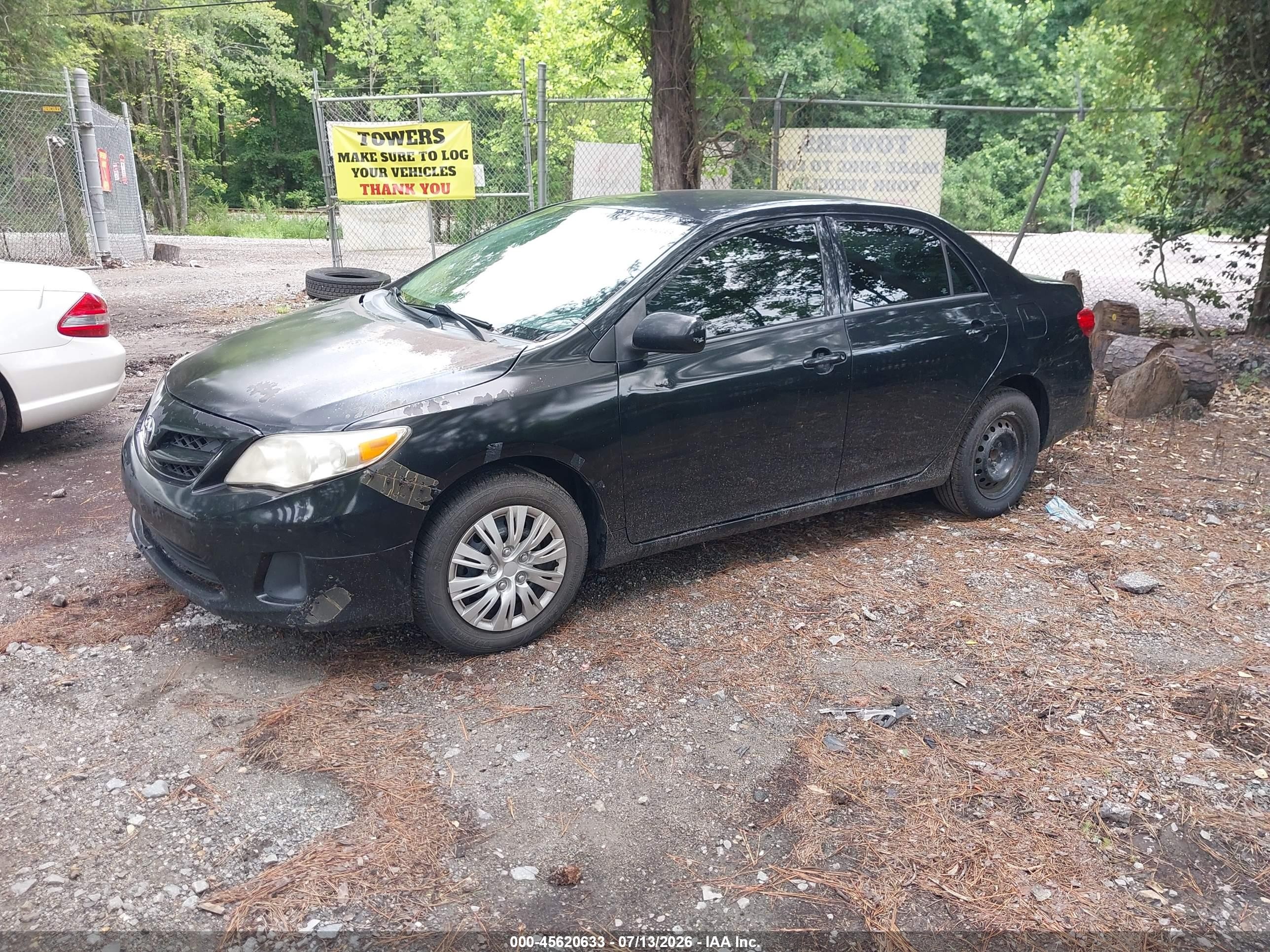 2013 Toyota Corolla L Black vin: 5YFBU4EE7DP223964