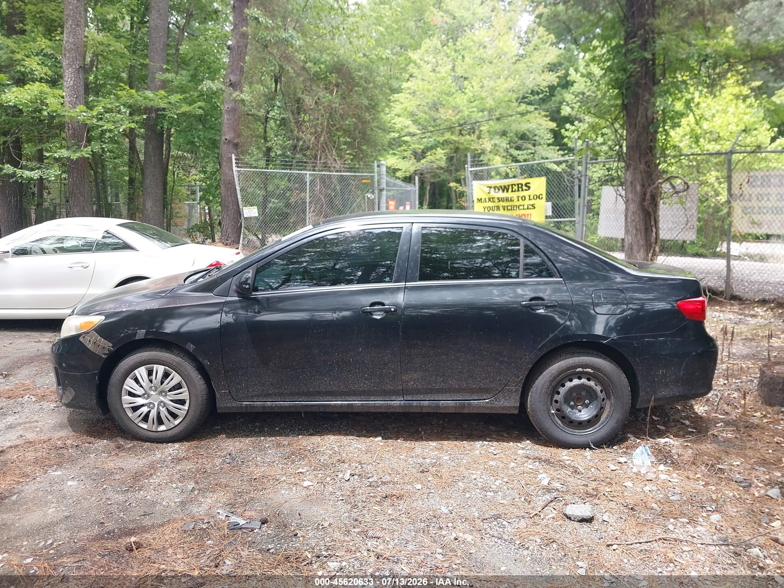 2013 Toyota Corolla L Black vin: 5YFBU4EE7DP223964