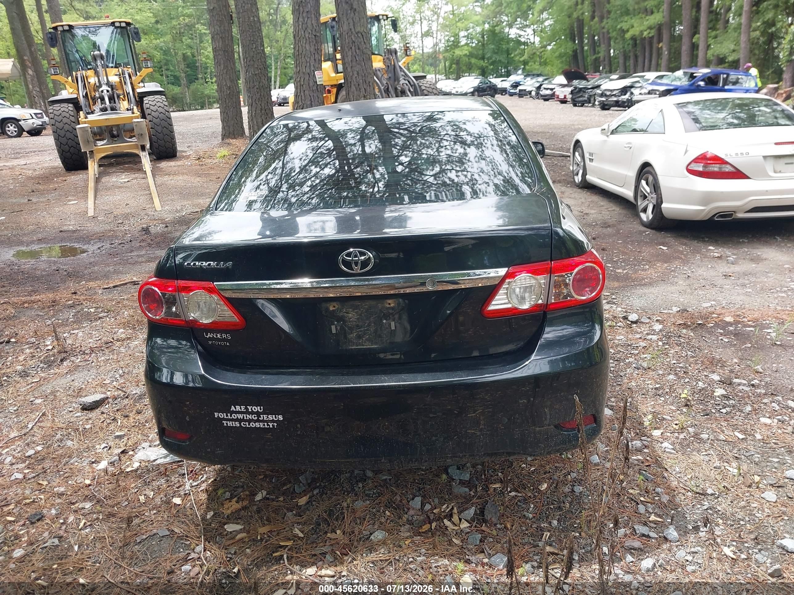 2013 Toyota Corolla L Black vin: 5YFBU4EE7DP223964