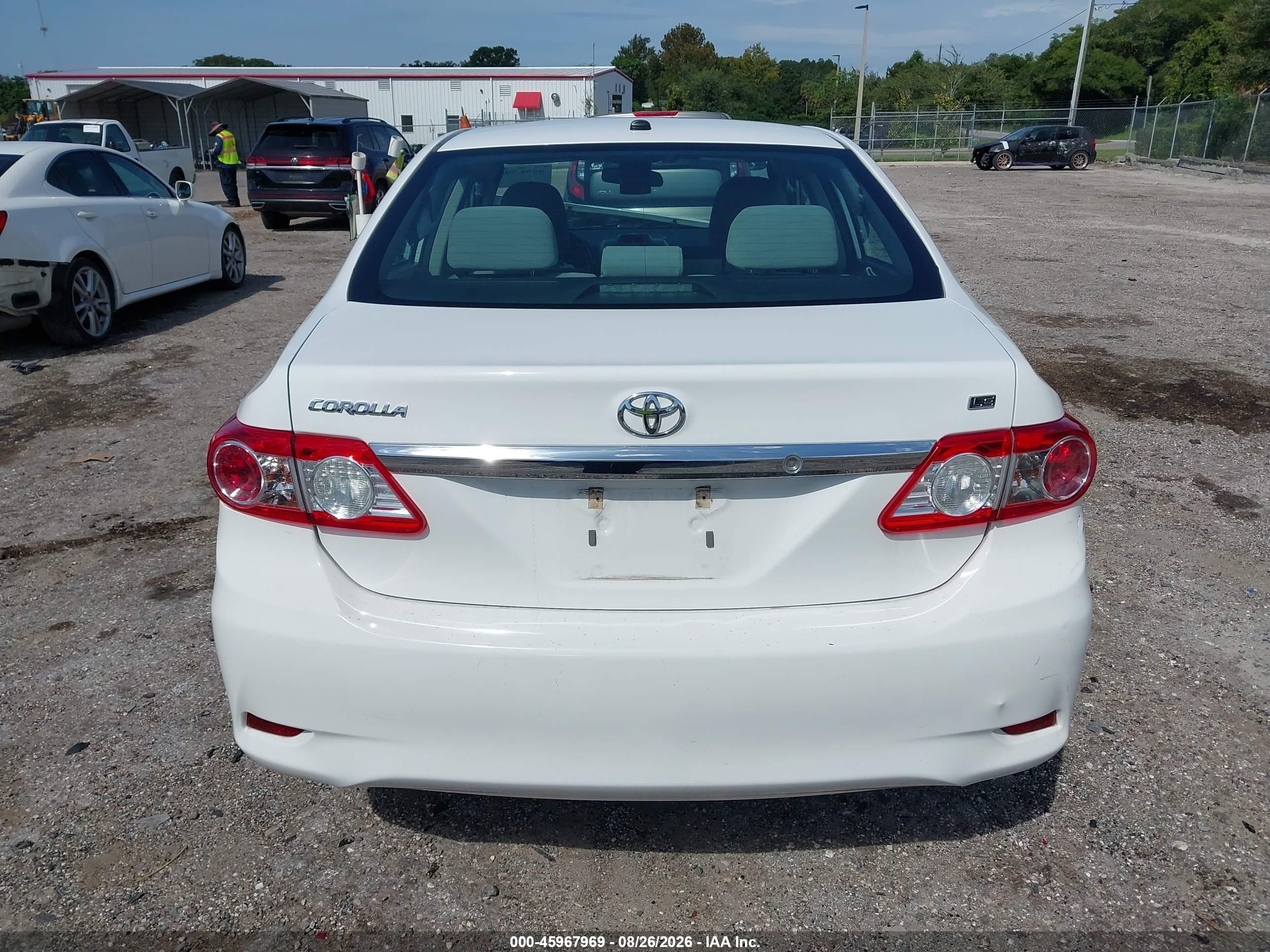 2012 Toyota Corolla Le White vin: 5YFBU4EE8CP005899