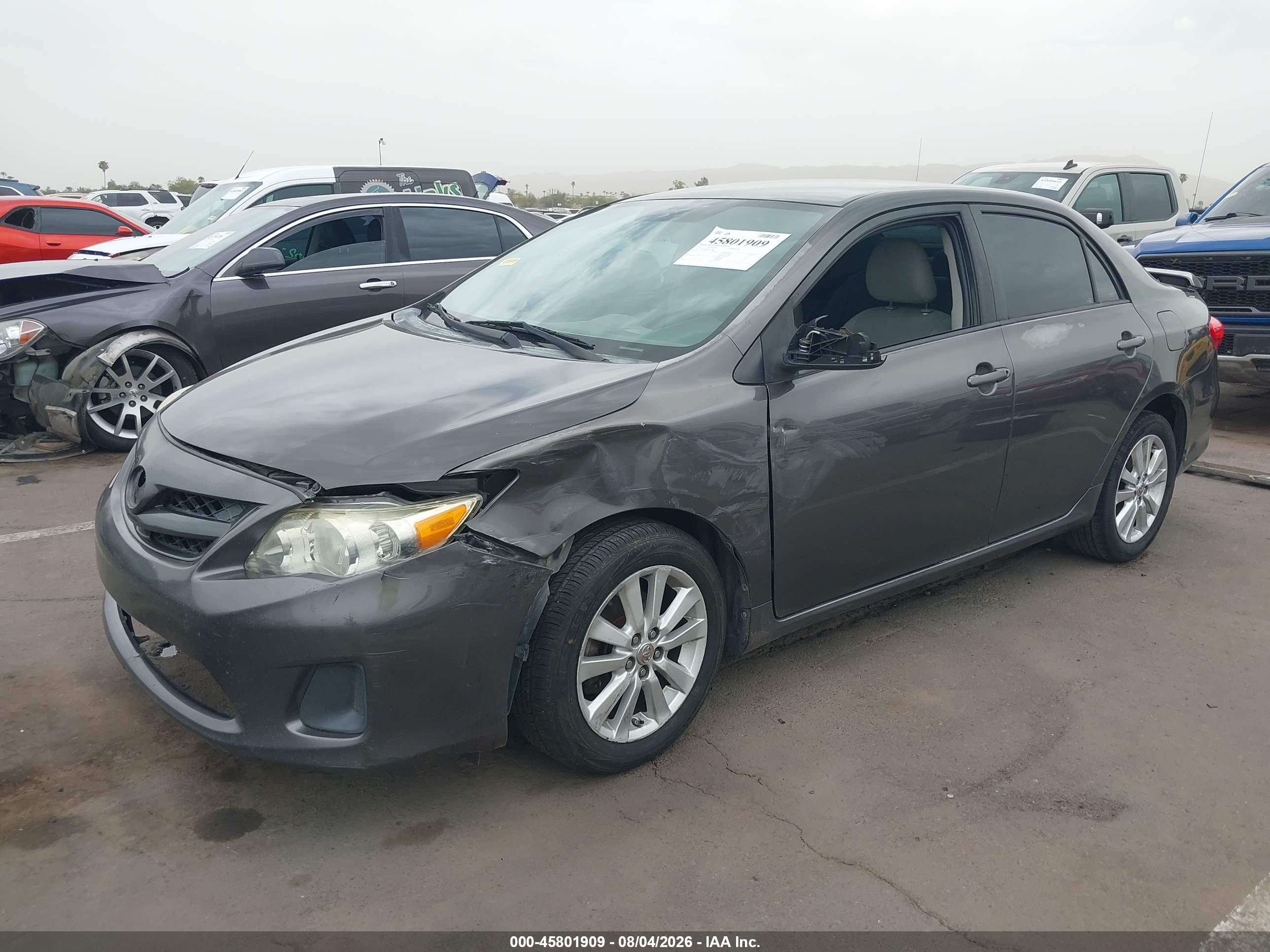 2012 Toyota Corolla Le Gray vin: 5YFBU4EE8CP016806