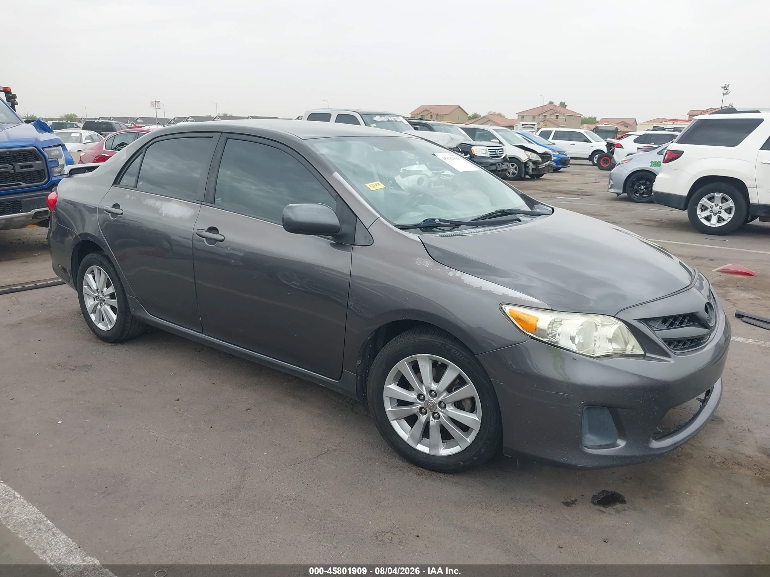 2012 Toyota Corolla Le Gray vin: 5YFBU4EE8CP016806