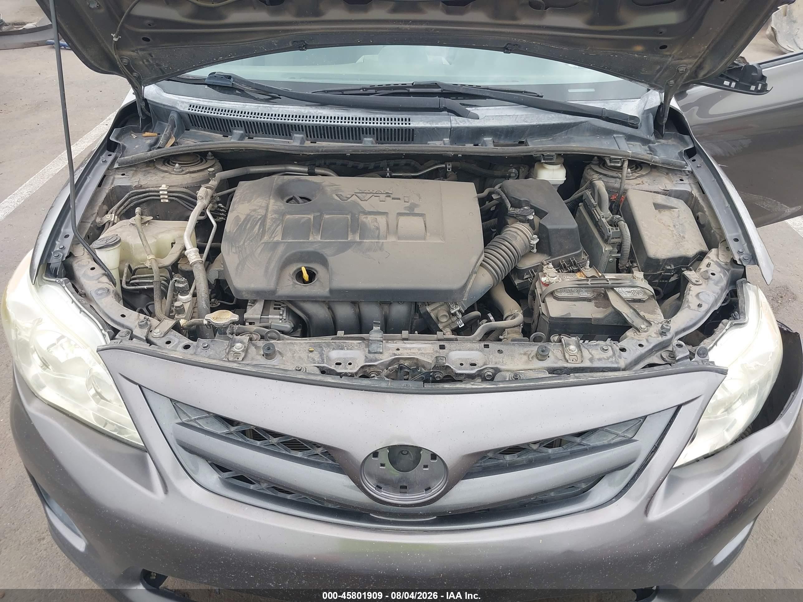 2012 Toyota Corolla Le Gray vin: 5YFBU4EE8CP016806