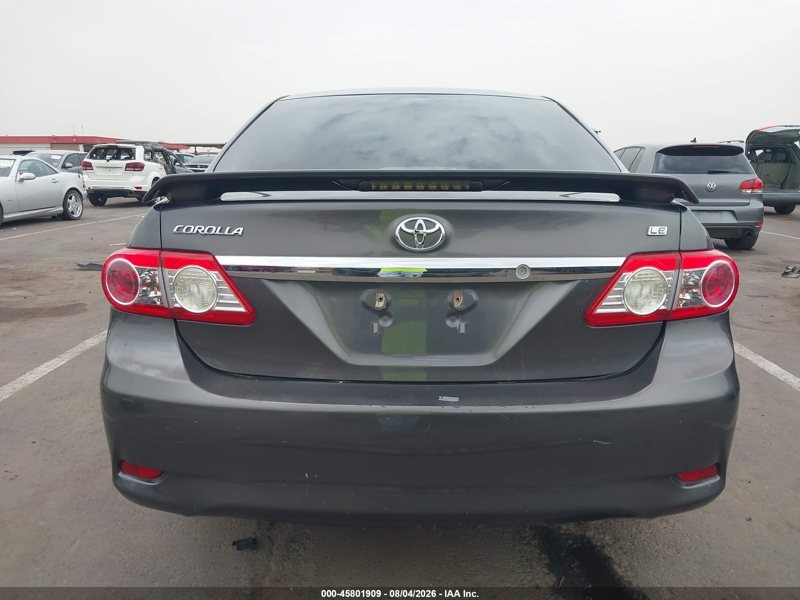 2012 Toyota Corolla Le Gray vin: 5YFBU4EE8CP016806